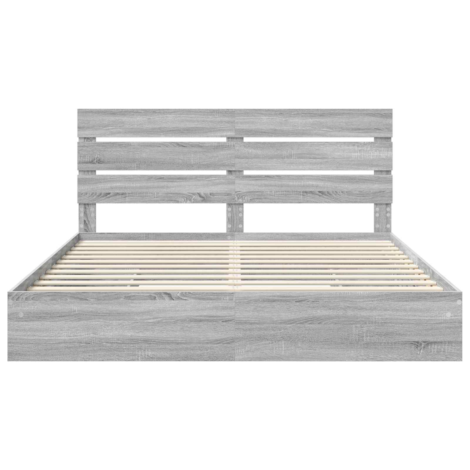 Lit de Rangement Gris Sonoma 180 x 200 cm Bois d'ingénierie - XIOS