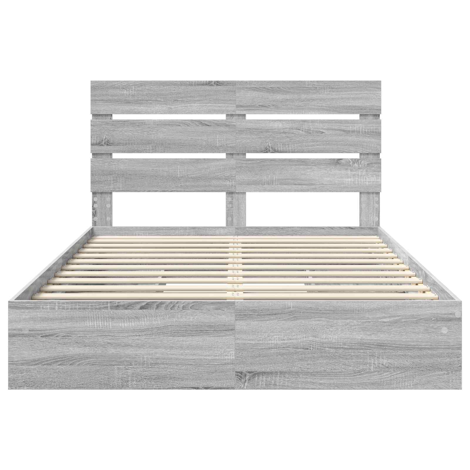 Lit de Rangement Gris Sonoma 160 x 200 cm Bois d'ingénierie - XIOS