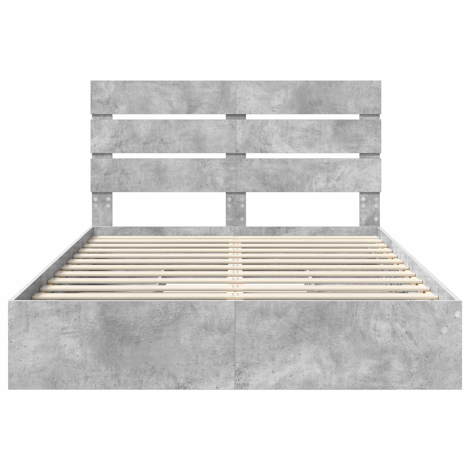 Lit de Rangement Gris béton 150 x 200 cm Bois d'ingénierie - XIOS