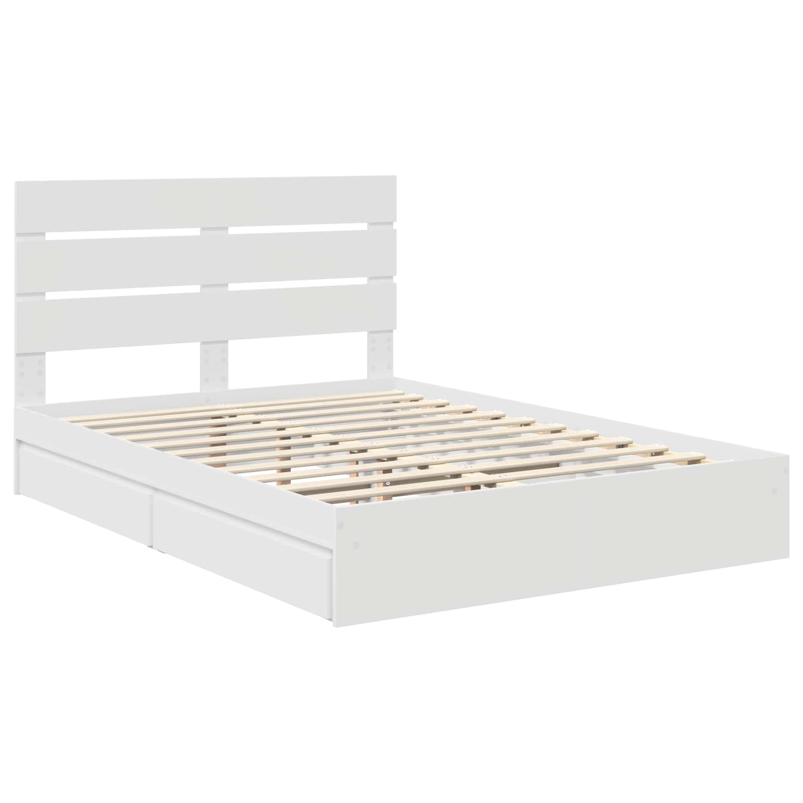 Lit de Rangement Blanc 140 x 200 cm Bois d'ingénierie - XIOS