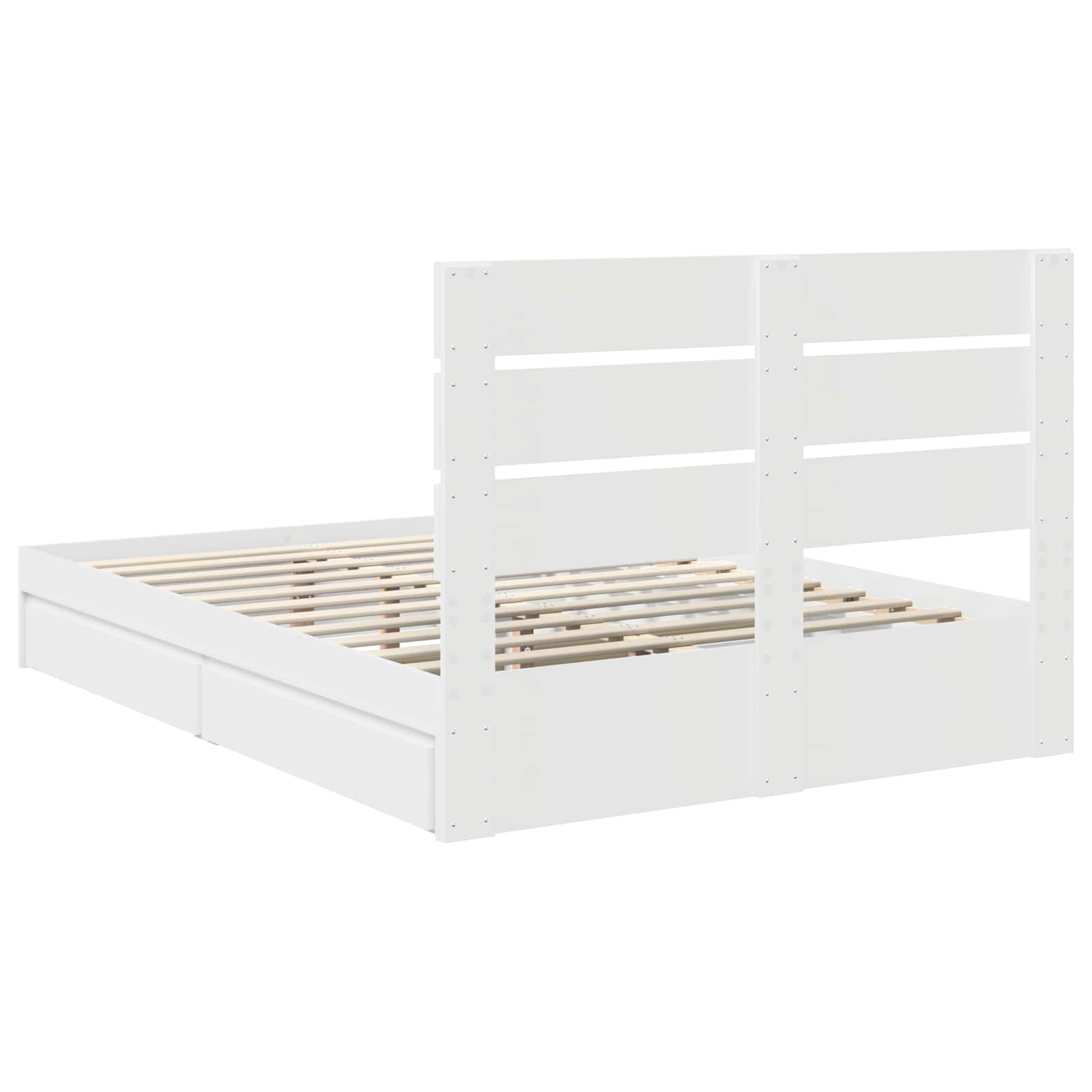 Lit de Rangement Blanc 140 x 200 cm Bois d'ingénierie - XIOS