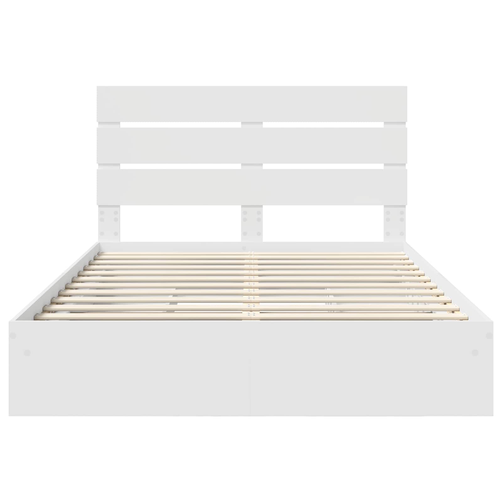 Lit de Rangement Blanc 140 x 200 cm Bois d'ingénierie - XIOS