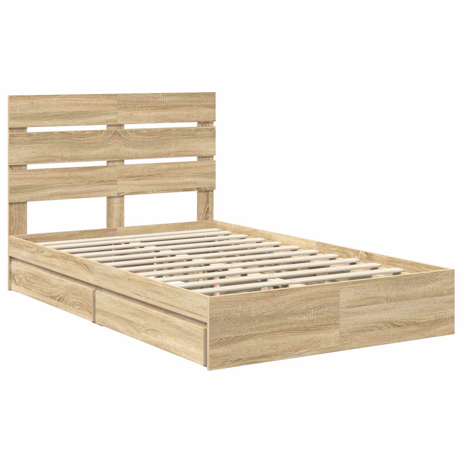 Lit de Rangement Chêne Sonoma 135 x 190 cm Bois d'ingénierie - XIOS