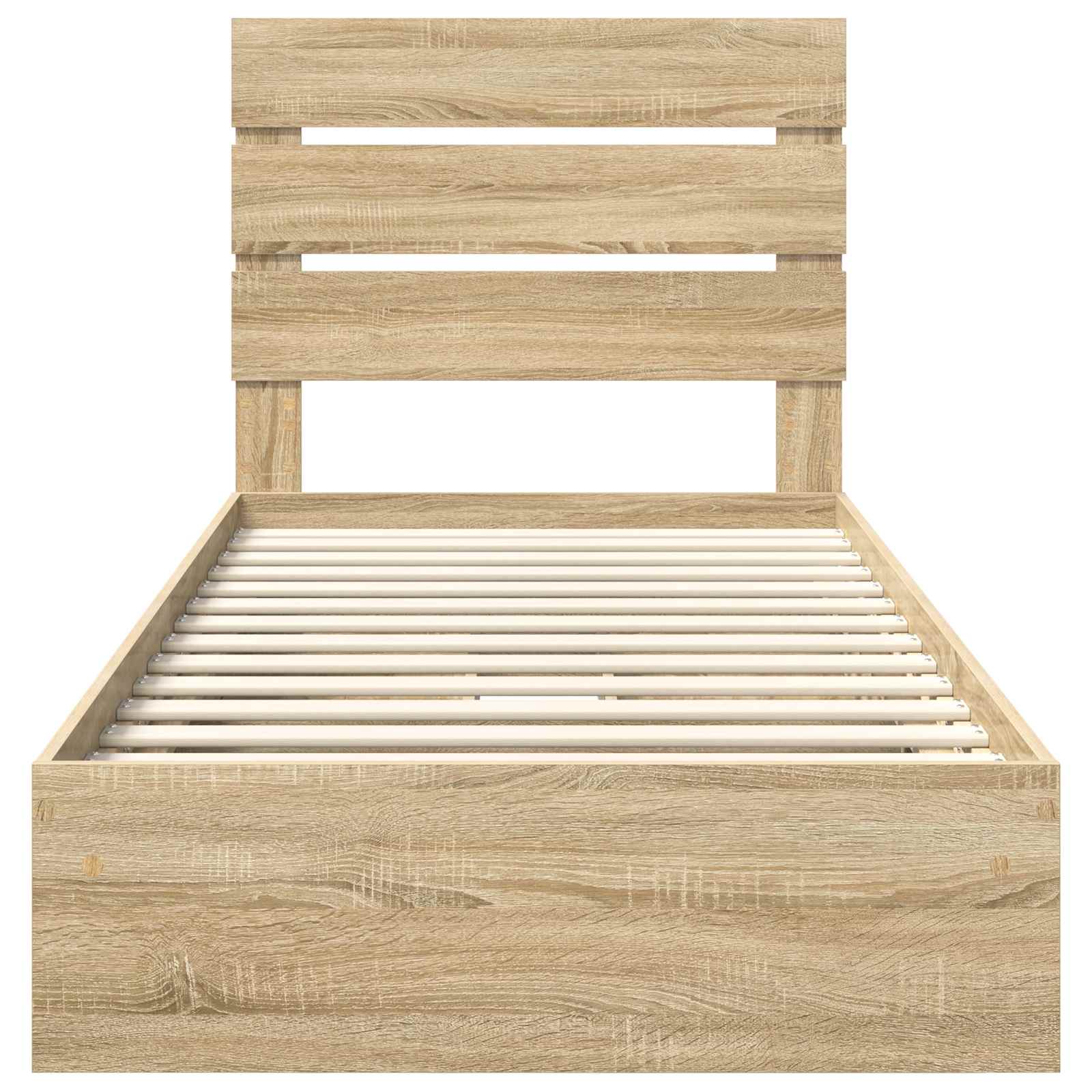 Lit de Rangement Chêne Sonoma 100 x 200 cm Bois d'ingénierie - XIOS