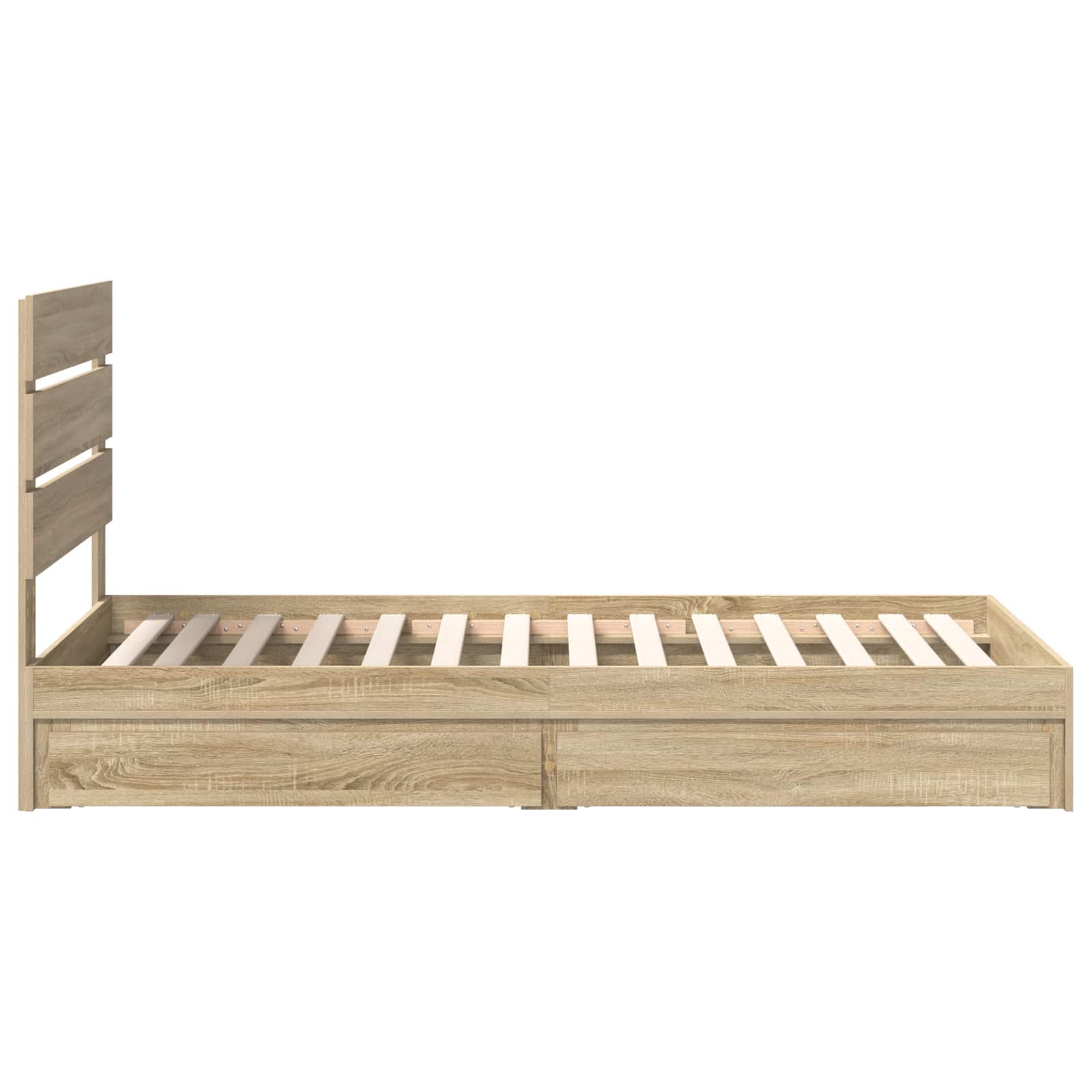 Lit de Rangement Chêne Sonoma 100 x 200 cm Bois d'ingénierie - XIOS