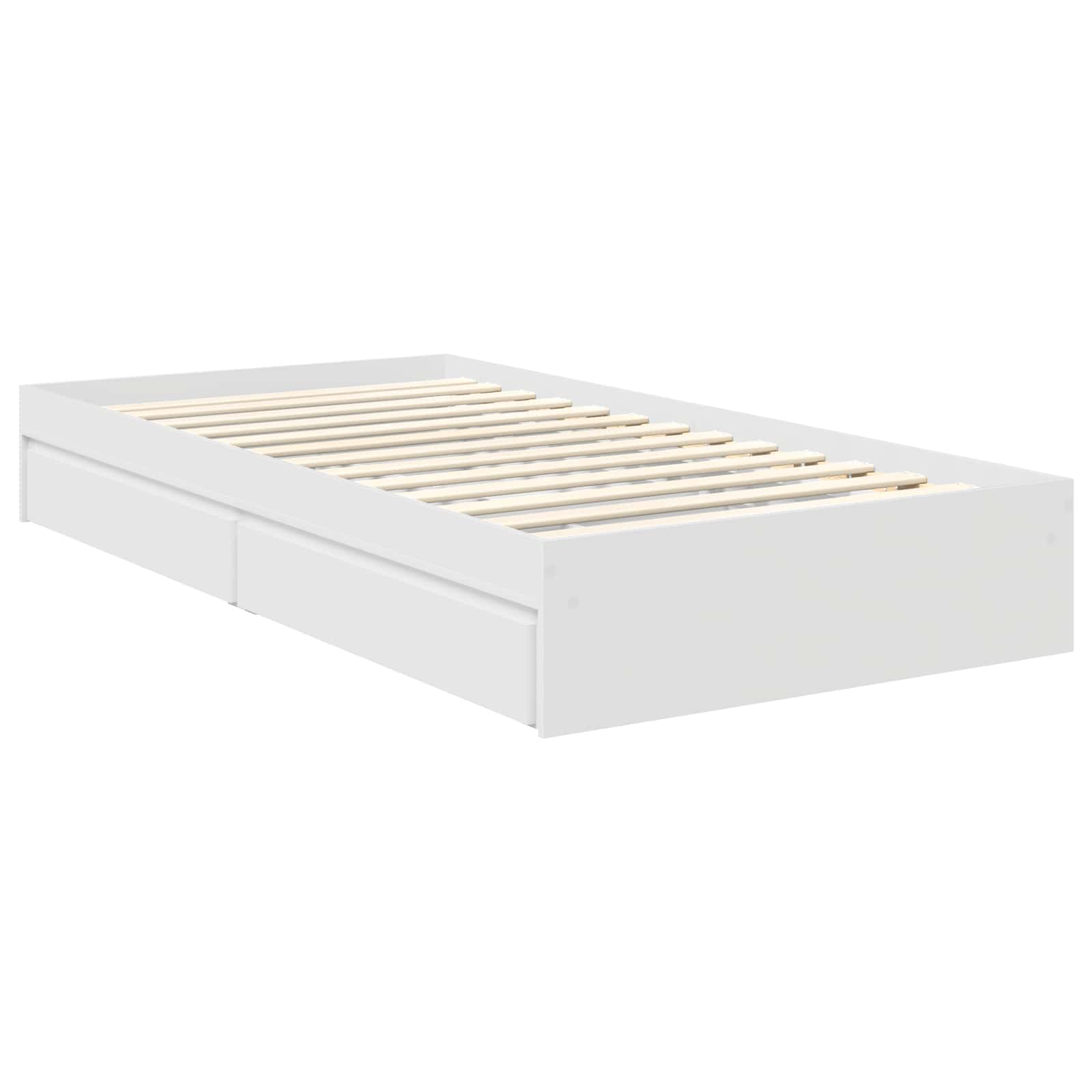 Lit de Rangement Blanc 90 x 200 cm Bois d'ingénierie - XIOS