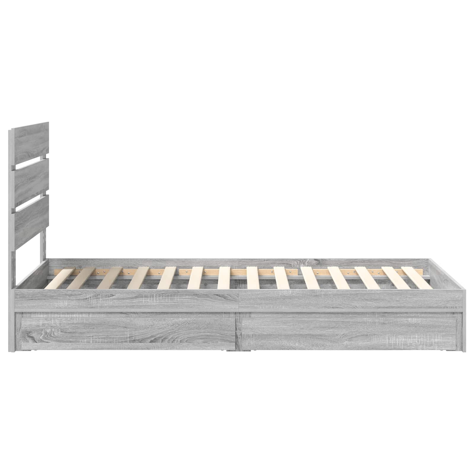 Lit de Rangement Gris Sonoma 90 x 200 cm Bois d'ingénierie - XIOS