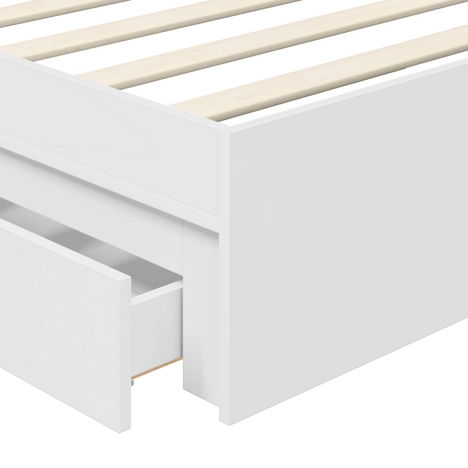 Lit de Rangement Blanc 70 x 190 cm Bois d'ingénierie - XIOS