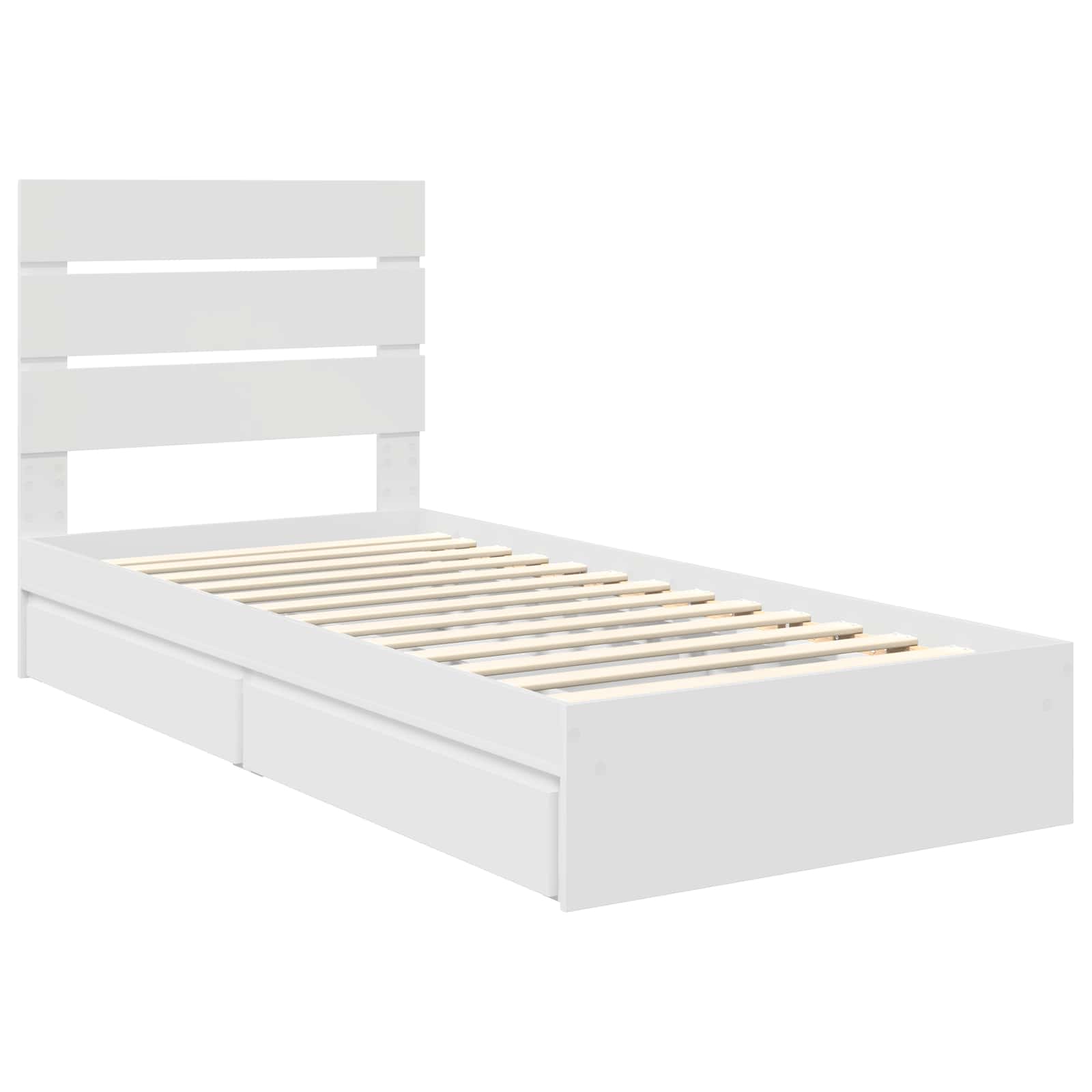 Lit de Rangement Blanc 70 x 190 cm Bois d'ingénierie - XIOS