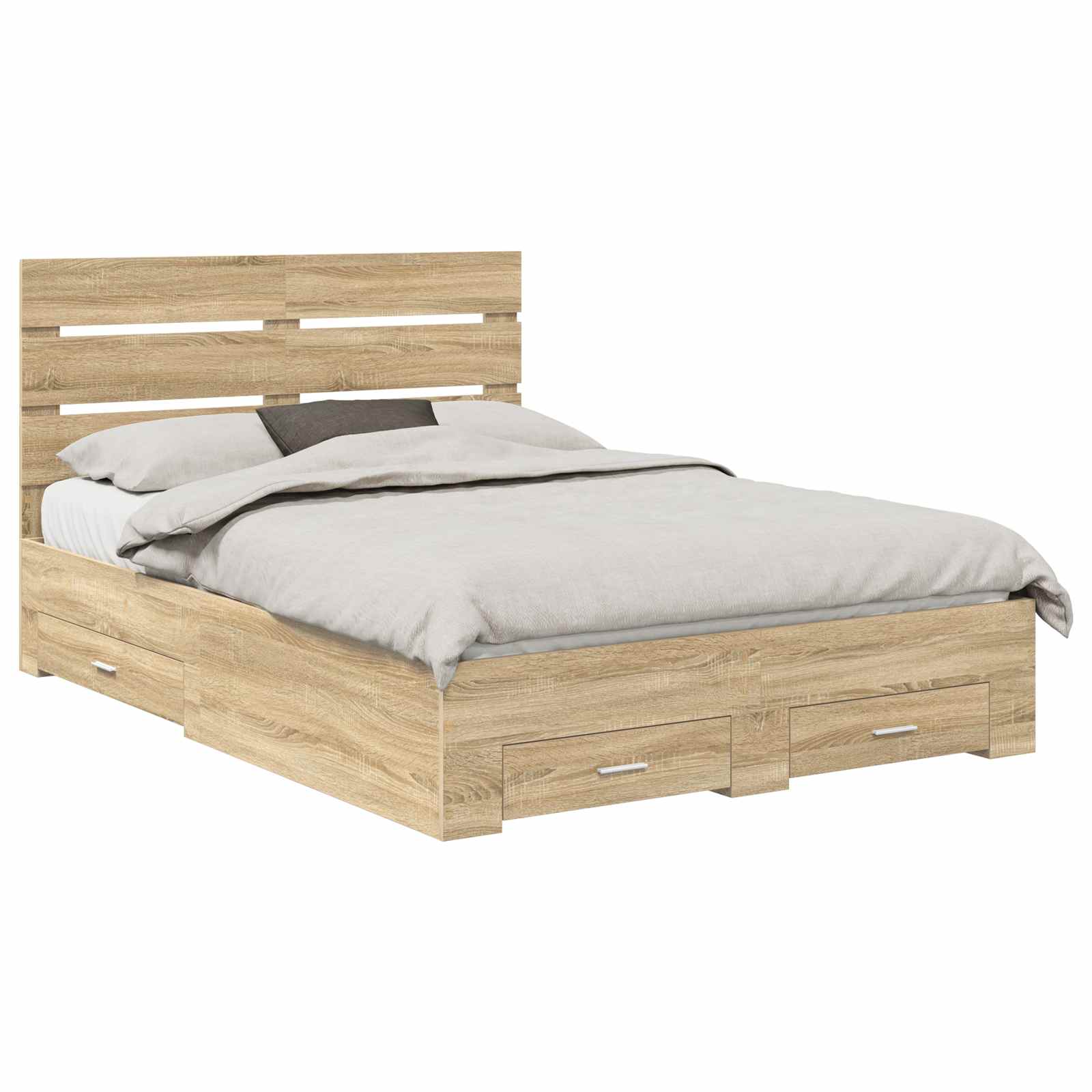 Cadre de lit Chêne Sonoma 150 x 200 cm Bois d'ingénierie - XIOS