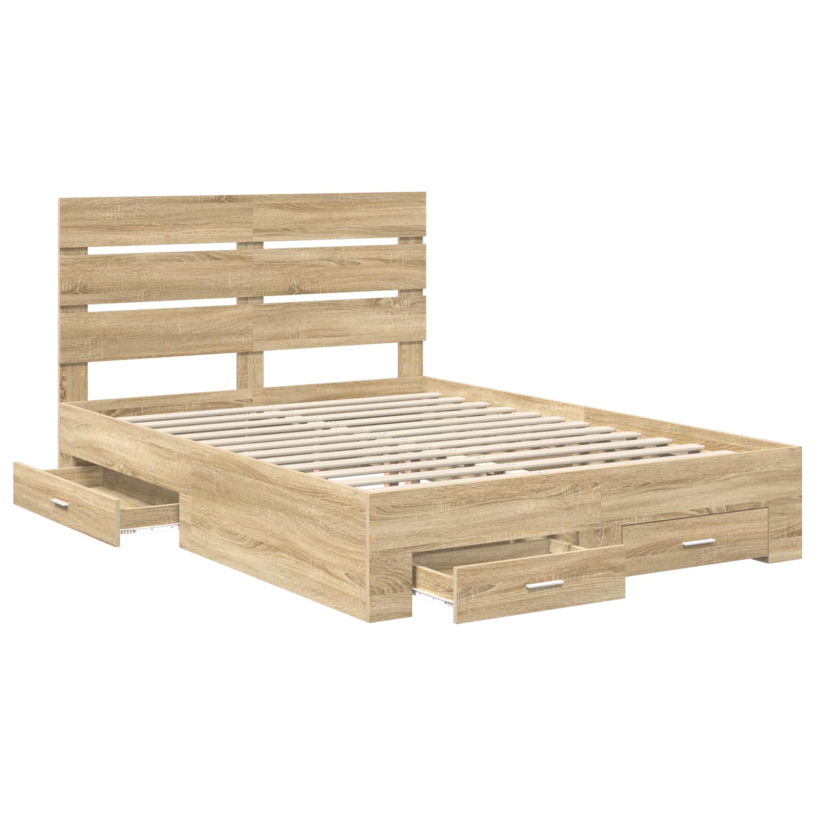 Cadre de lit Chêne Sonoma 150 x 200 cm Bois d'ingénierie - XIOS