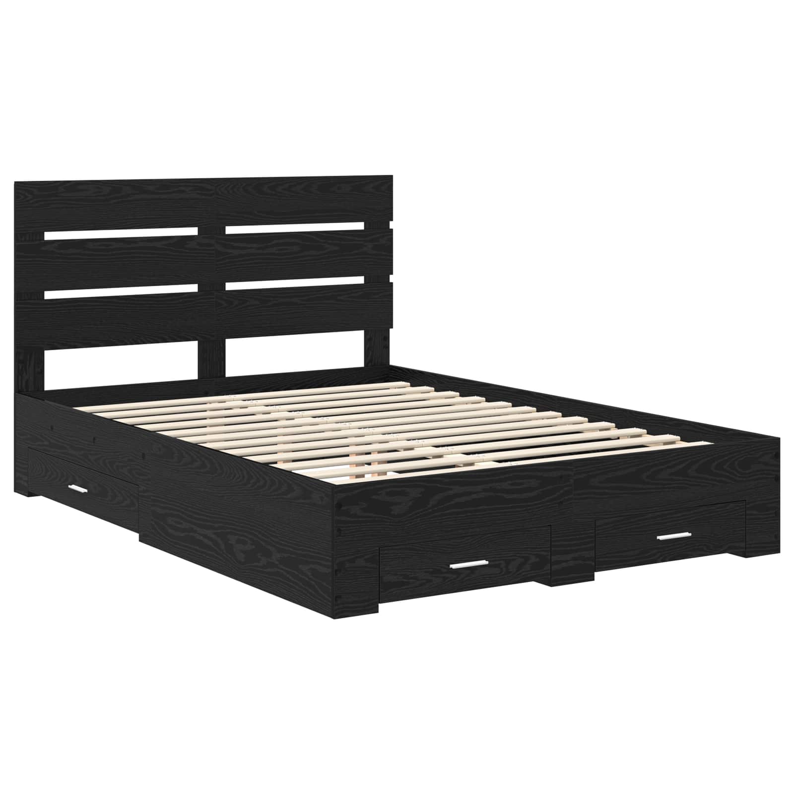 Cadre de lit Chêne noir 140 x 190 cm Bois d'ingénierie - XIOS
