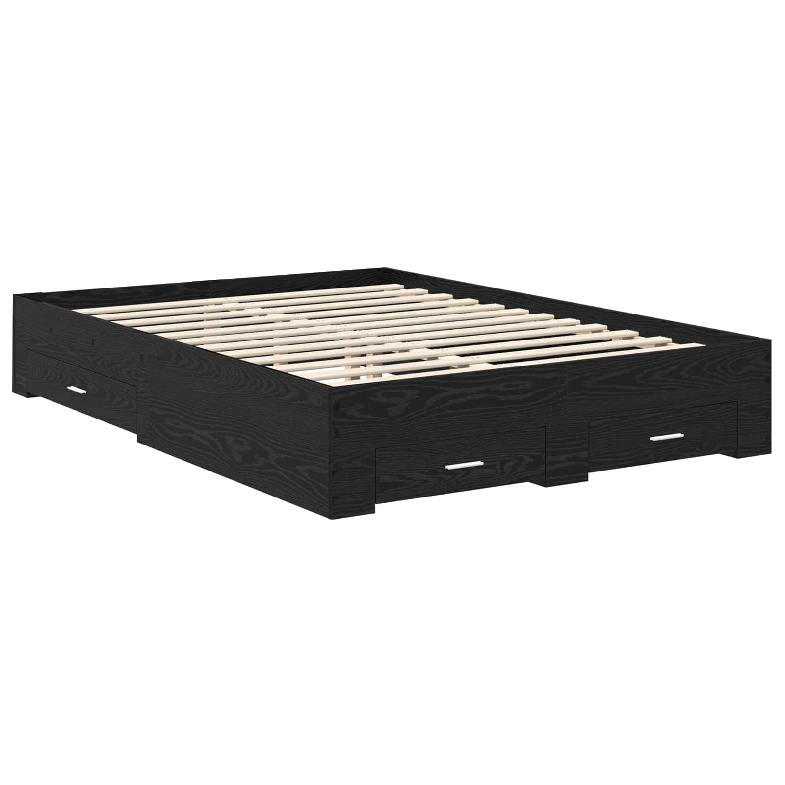 Cadre de lit Chêne noir 140 x 190 cm Bois d'ingénierie - XIOS