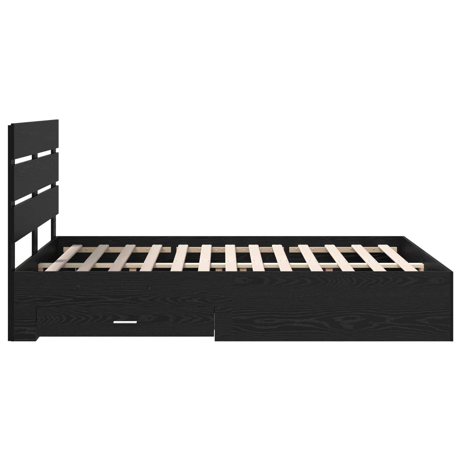 Cadre de lit Chêne noir 140 x 190 cm Bois d'ingénierie - XIOS