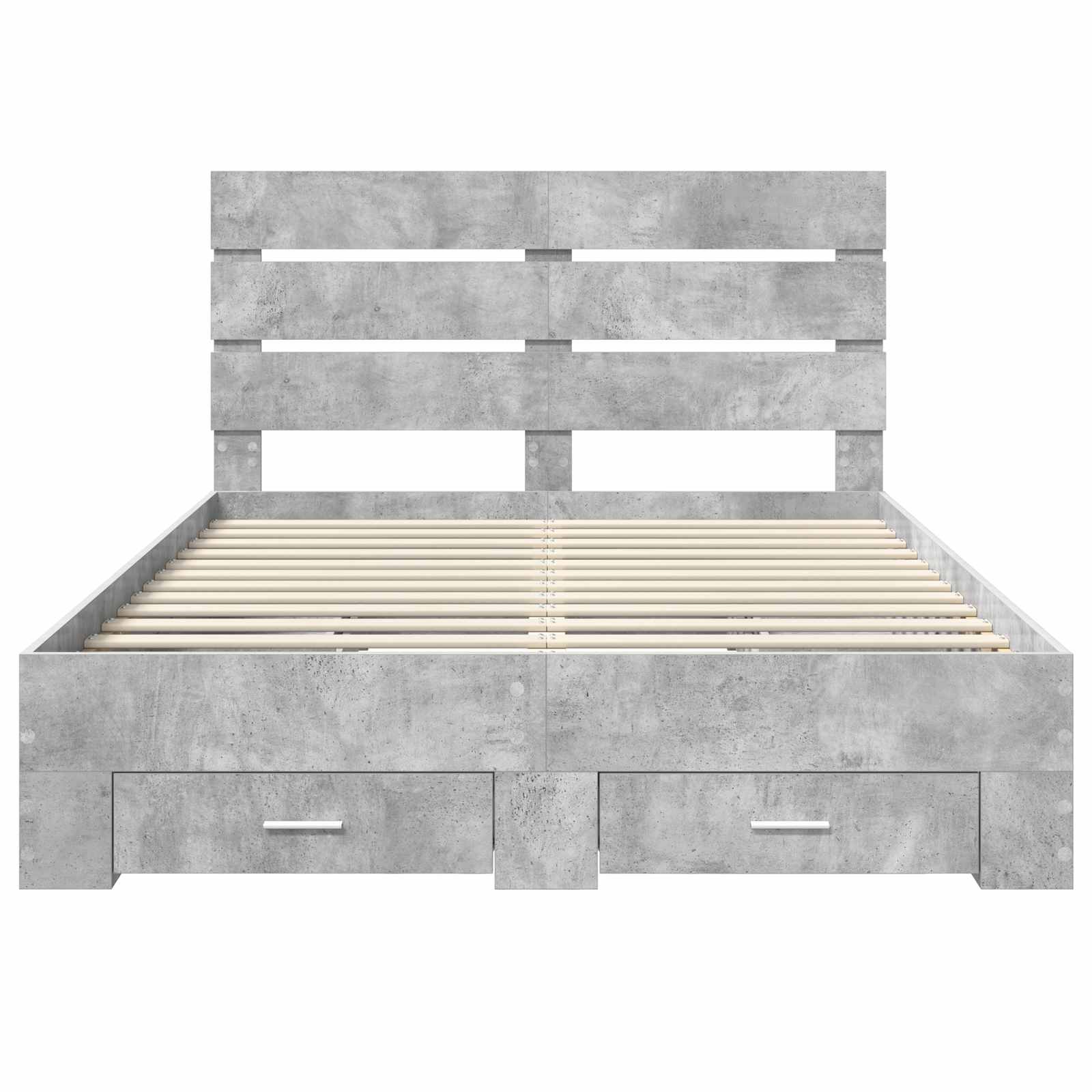 Cadre de lit Gris béton 140 x 190 cm Bois d'ingénierie - XIOS