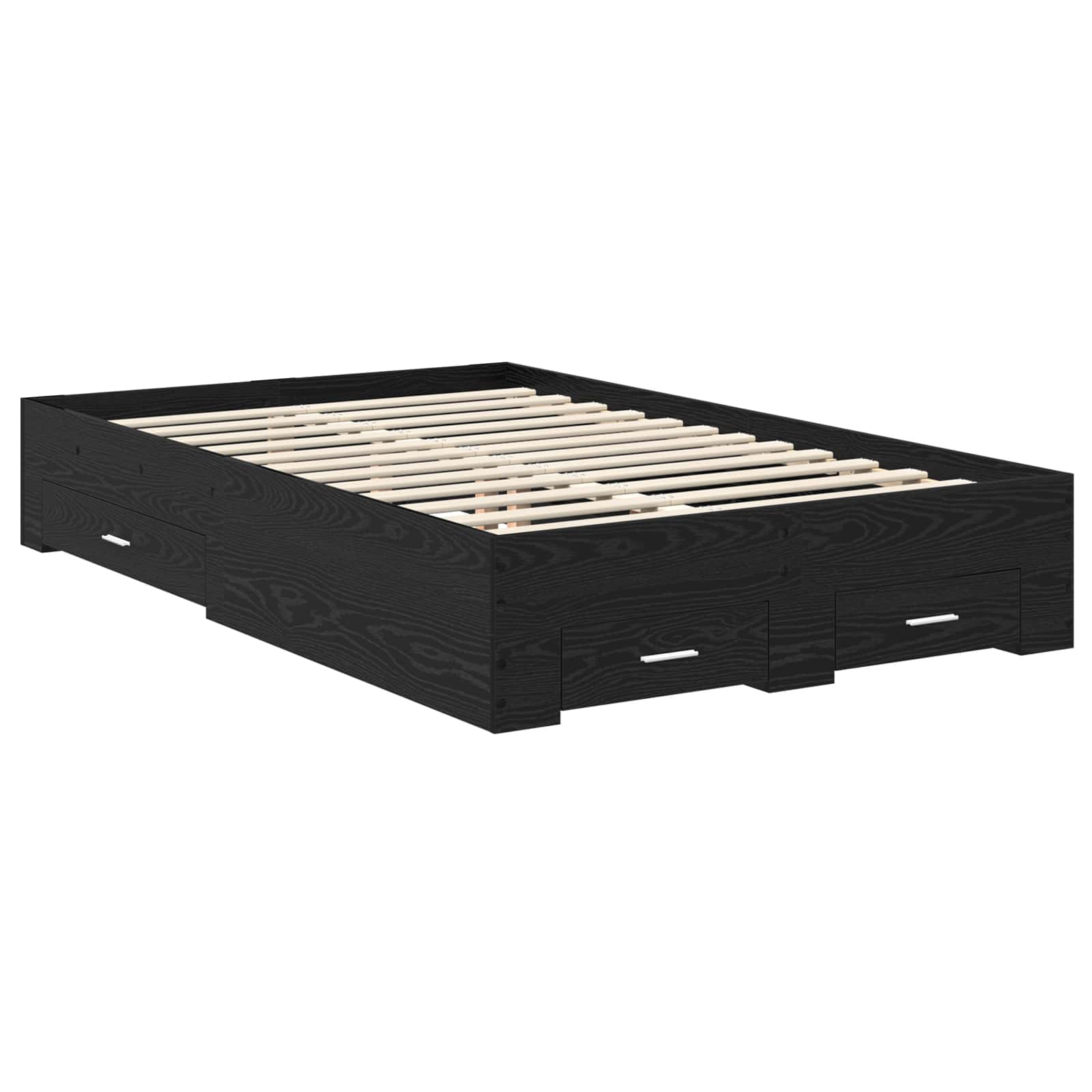 Cadre de lit Chêne noir 135 x 190 cm Bois d'ingénierie - XIOS