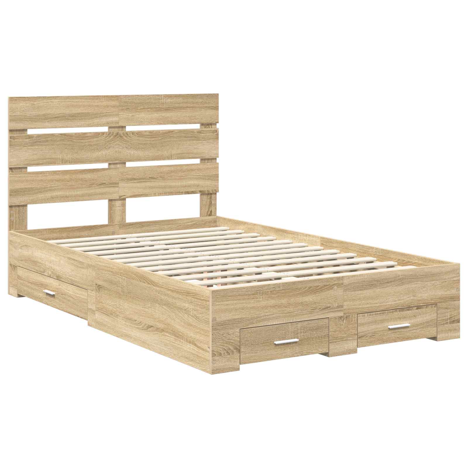 Cadre de lit Chêne Sonoma 135 x 190 cm Bois d'ingénierie - XIOS