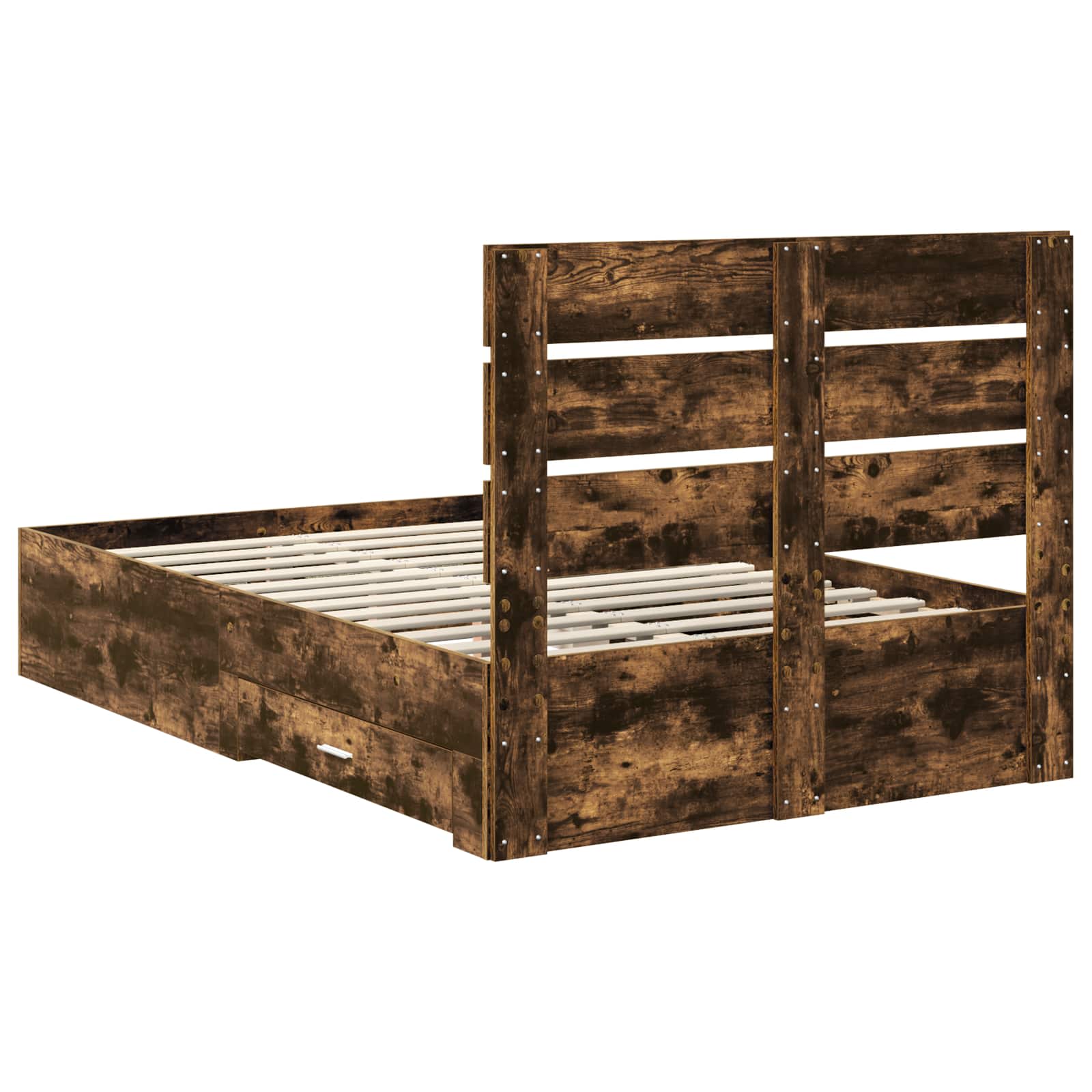 Cadre de lit Chêne fumé 120 x 200 cm Bois d'ingénierie - XIOS