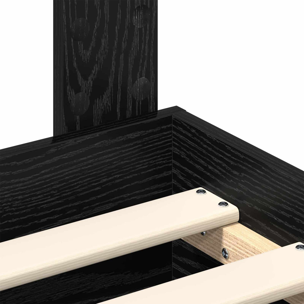 Cadre de lit Chêne noir 120 x 190 cm Bois d'ingénierie