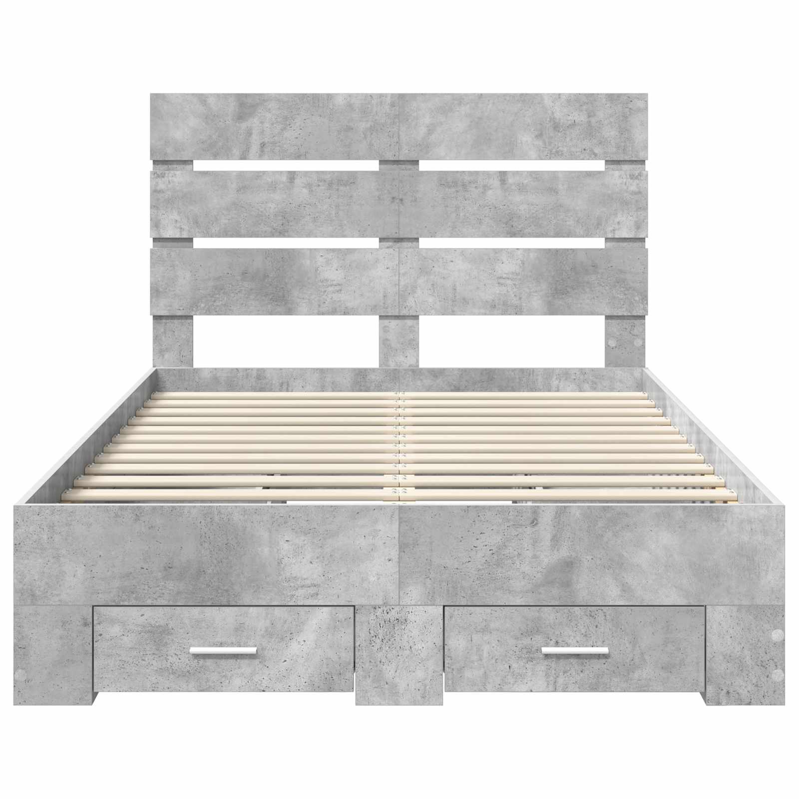 Cadre de lit Gris béton 120 x 190 cm Bois d'ingénierie - XIOS