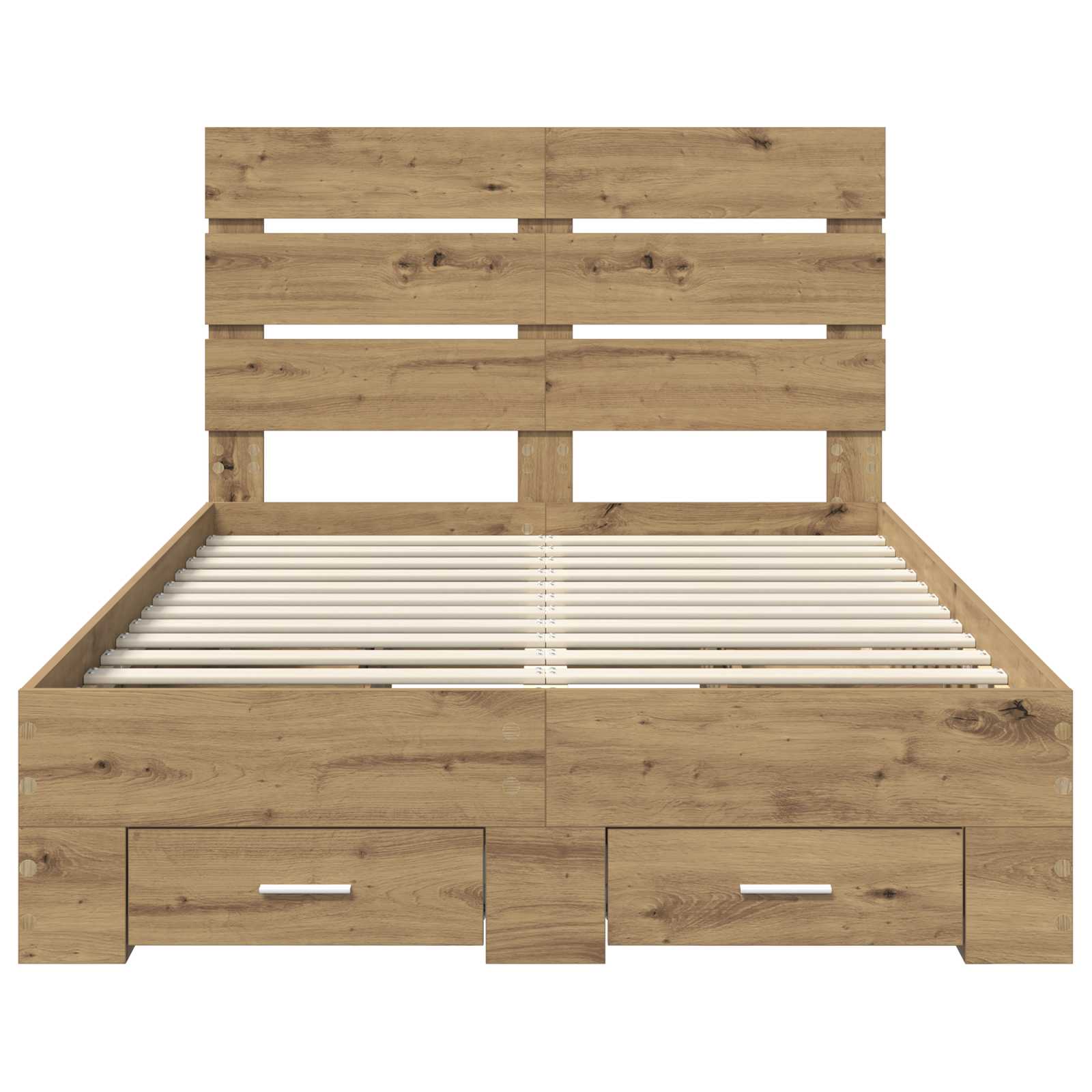 Cadre de lit Chêne artisanal 120 x 190 cm Bois d'ingénierie - XIOS