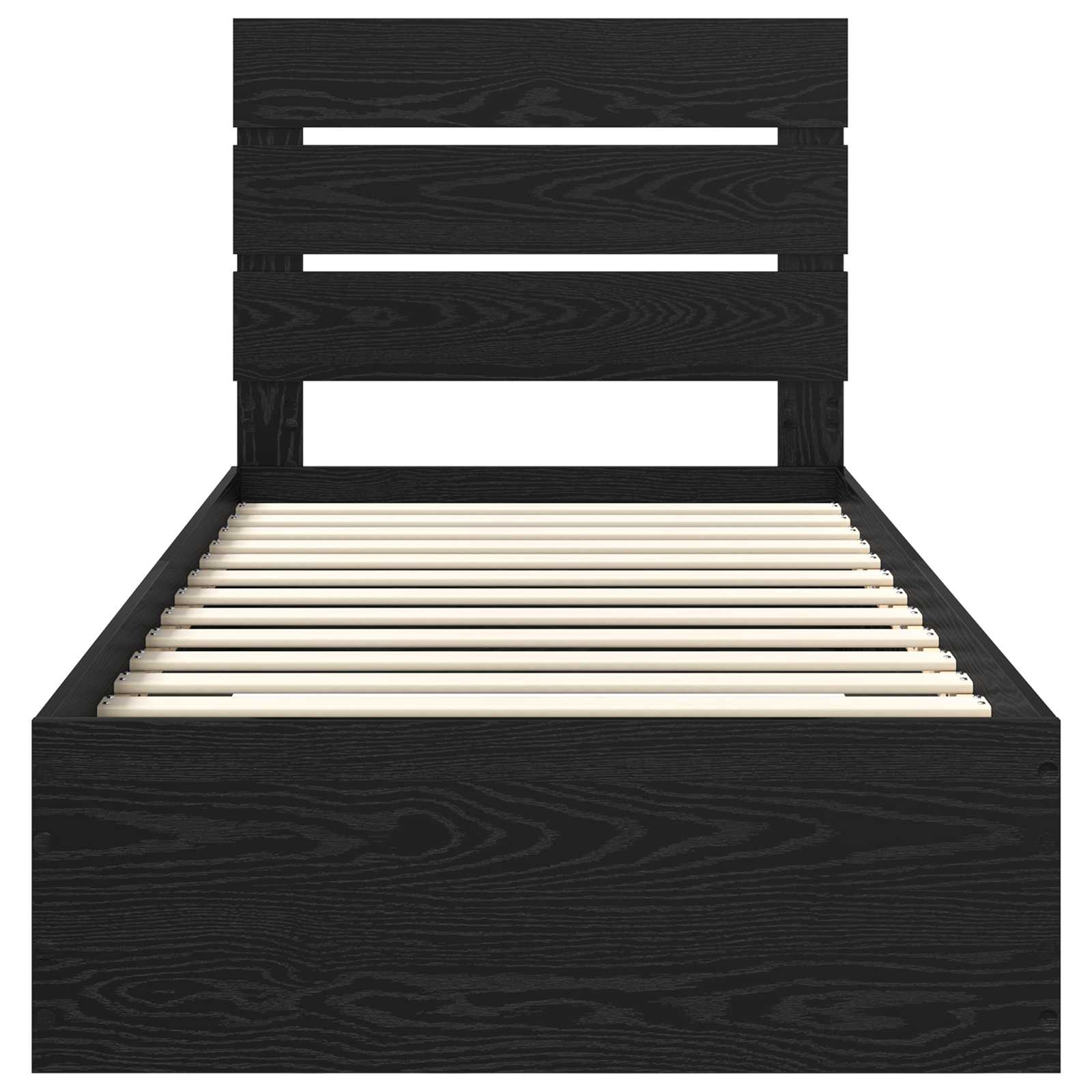 Cadre de lit Chêne noir 100 x 200 cm Bois d'ingénierie - XIOS