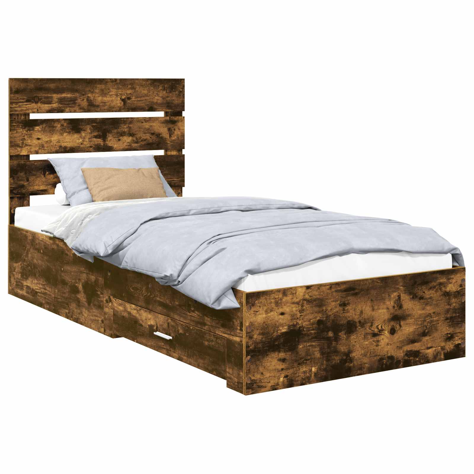 Cadre de lit Chêne fumé 100 x 200 cm Bois d'ingénierie - XIOS
