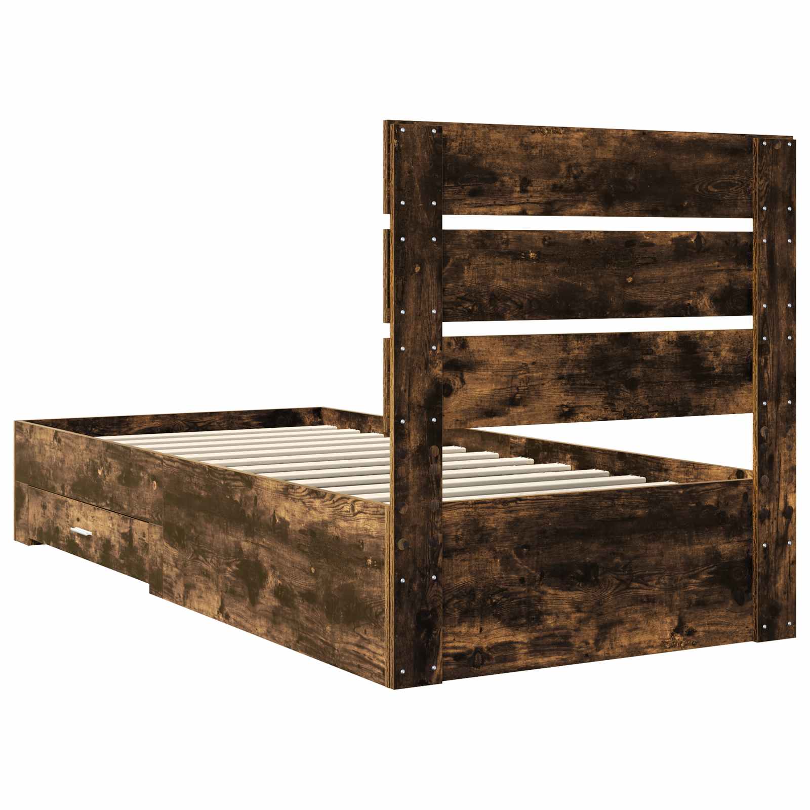 Cadre de lit Chêne fumé 100 x 200 cm Bois d'ingénierie - XIOS