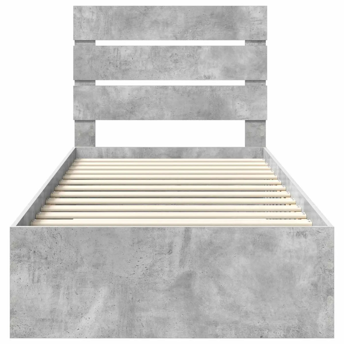 Cadre de lit Gris béton 90 x 190 cm Bois d’ingénierie - XIOS