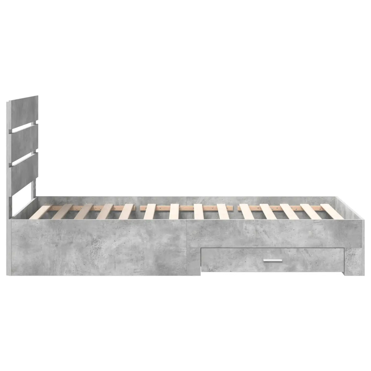 Cadre de lit Gris béton 90 x 190 cm Bois d’ingénierie - XIOS