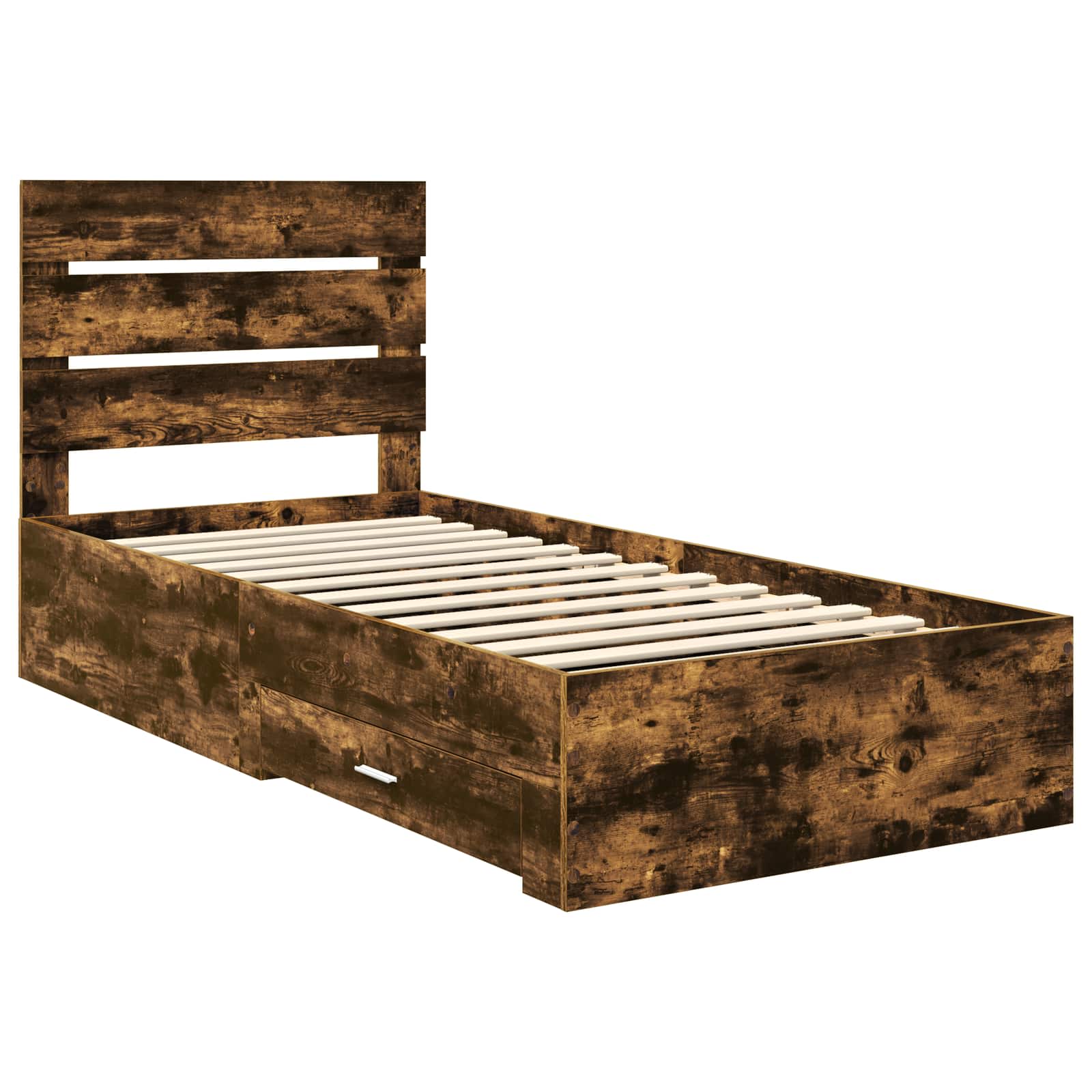 Cadre de lit Chêne fumé 90 x 190 cm Bois d'ingénierie - XIOS