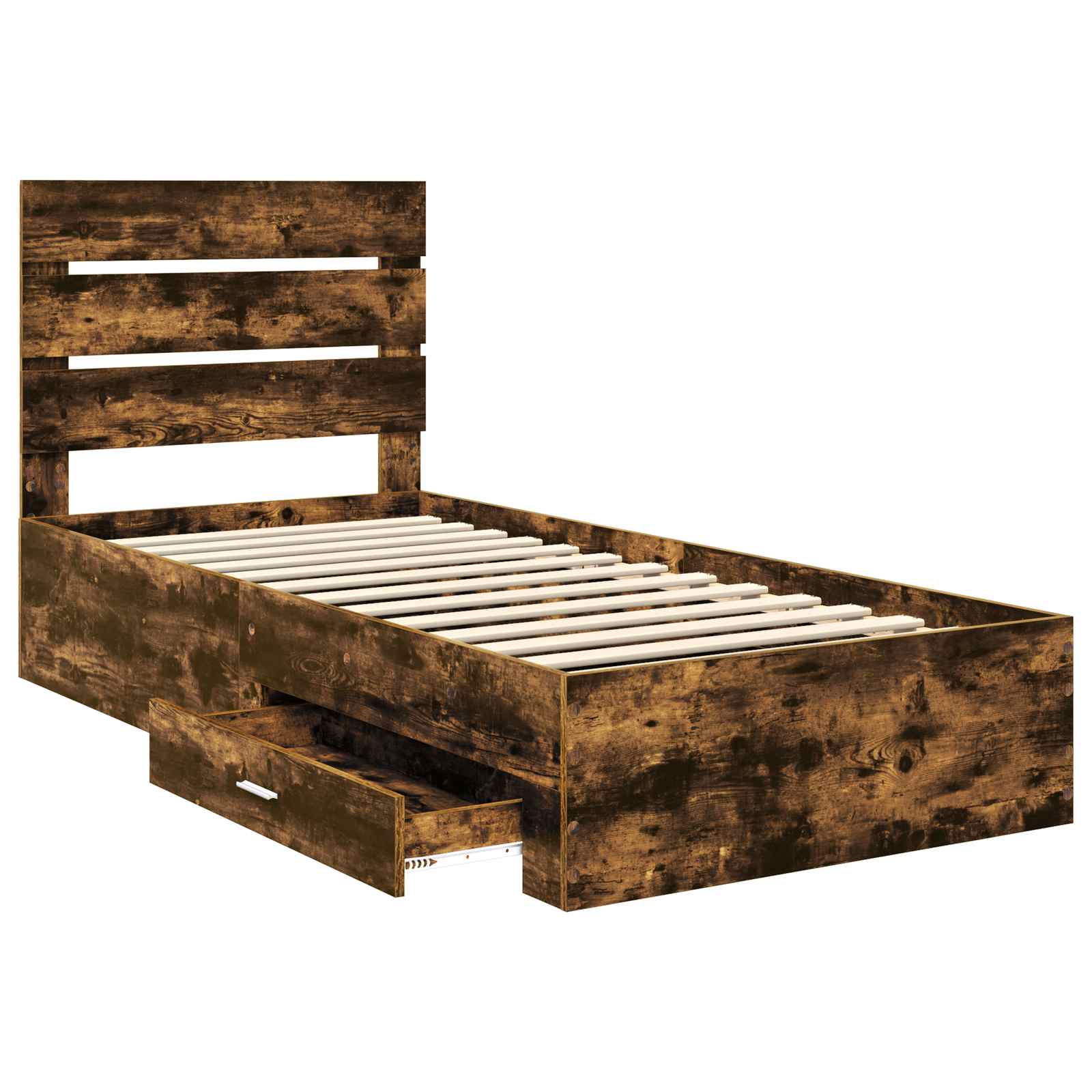 Cadre de lit Chêne fumé 90 x 190 cm Bois d'ingénierie - XIOS