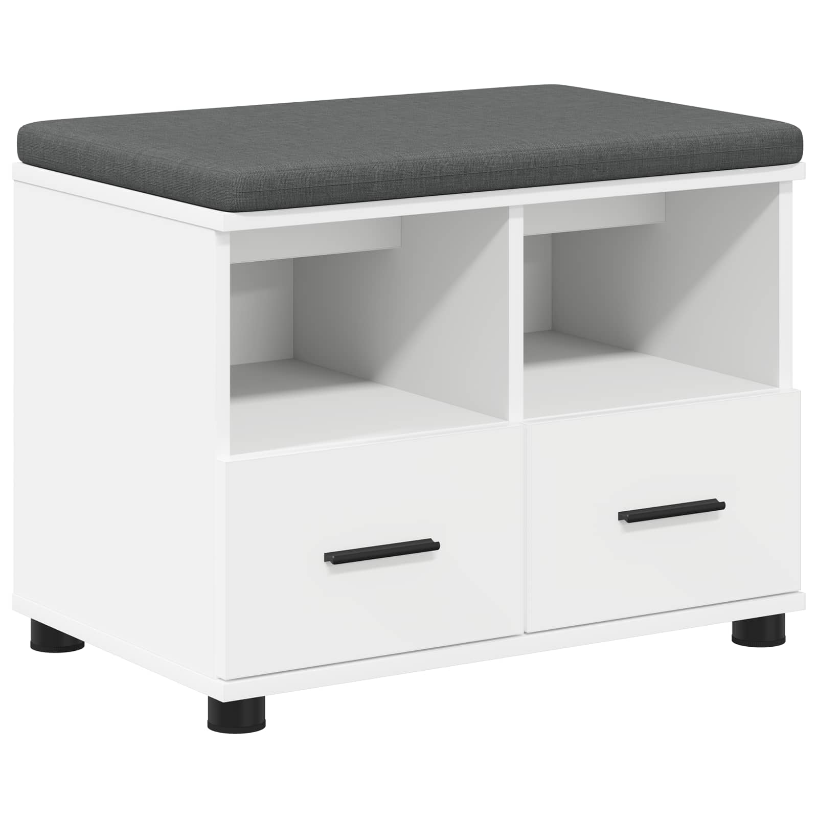 Banc d'entrée avec coussin avec tiroir Blanc 60 x 38 x 46 cm - XIOS