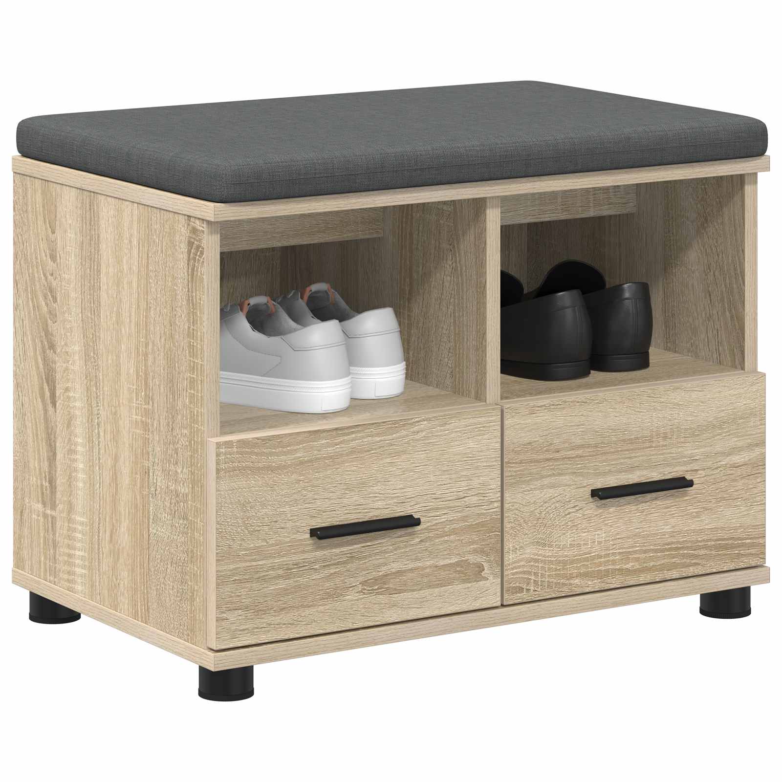 Banc d'entrée avec coussin Chêne Sonoma 60 x 38 x 46 cm - XIOS