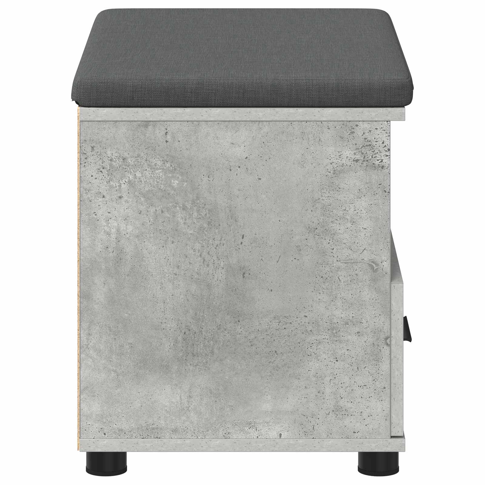 Banc d'entrée avec coussin Gris béton 60 x 38 x 46 cm - XIOS