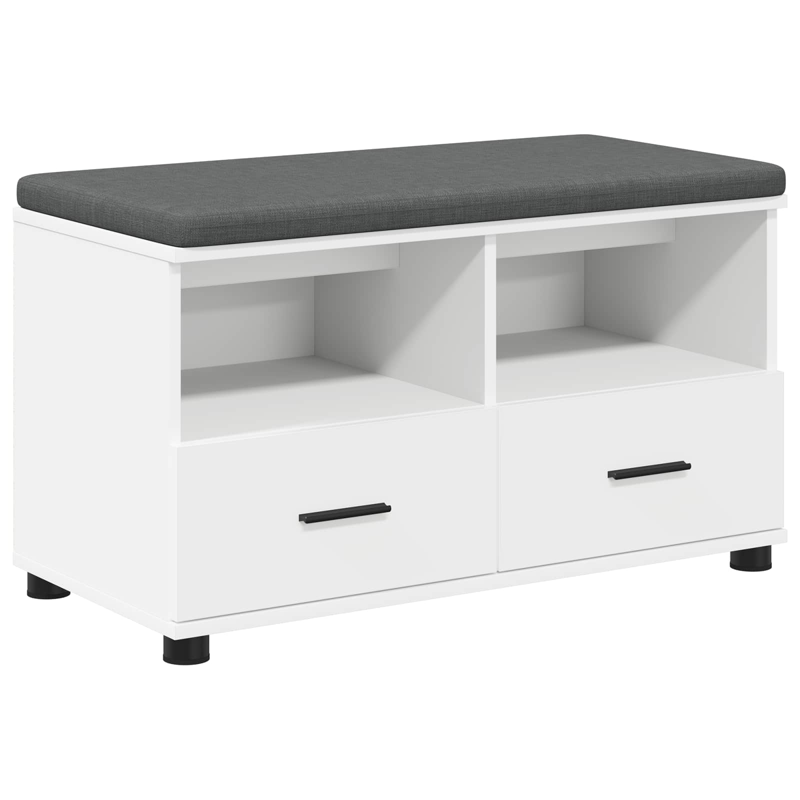 Banc d'entrée avec coussin avec tiroir Blanc 80 x 38 x 46 cm - XIOS