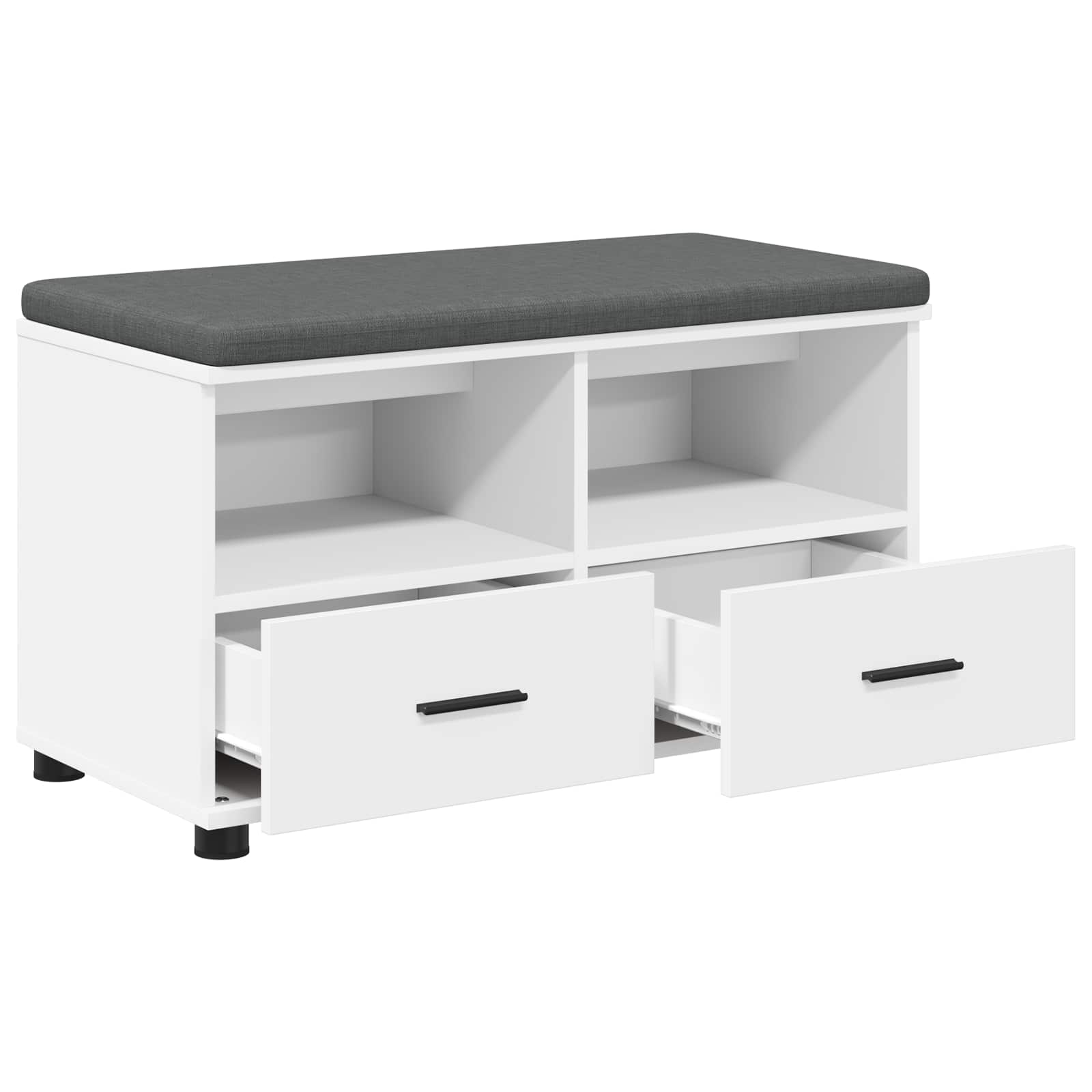 Banc d'entrée avec coussin avec tiroir Blanc 80 x 38 x 46 cm - XIOS