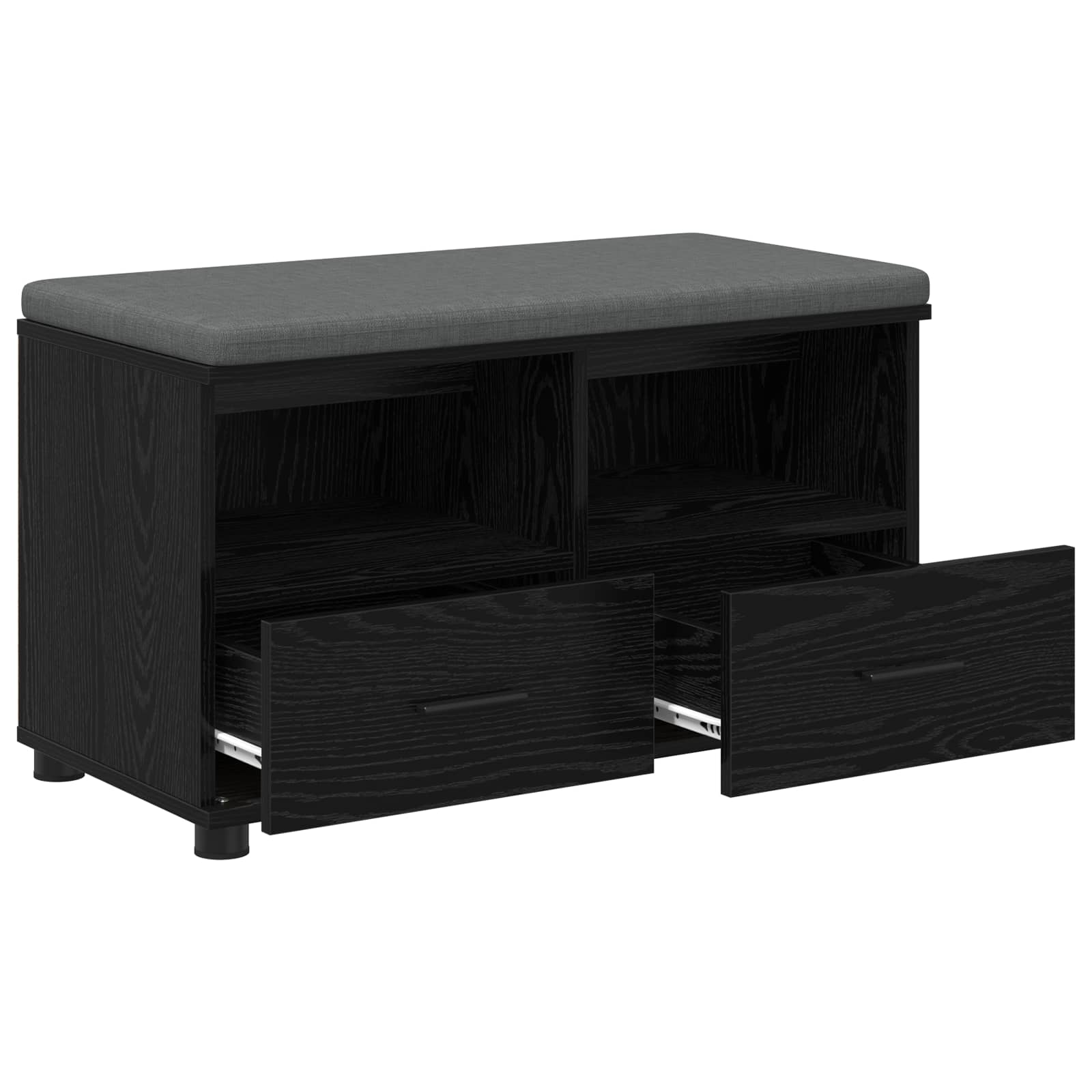 Banc d'entrée avec coussin Chêne noir 80 x 38 x 46 cm - XIOS