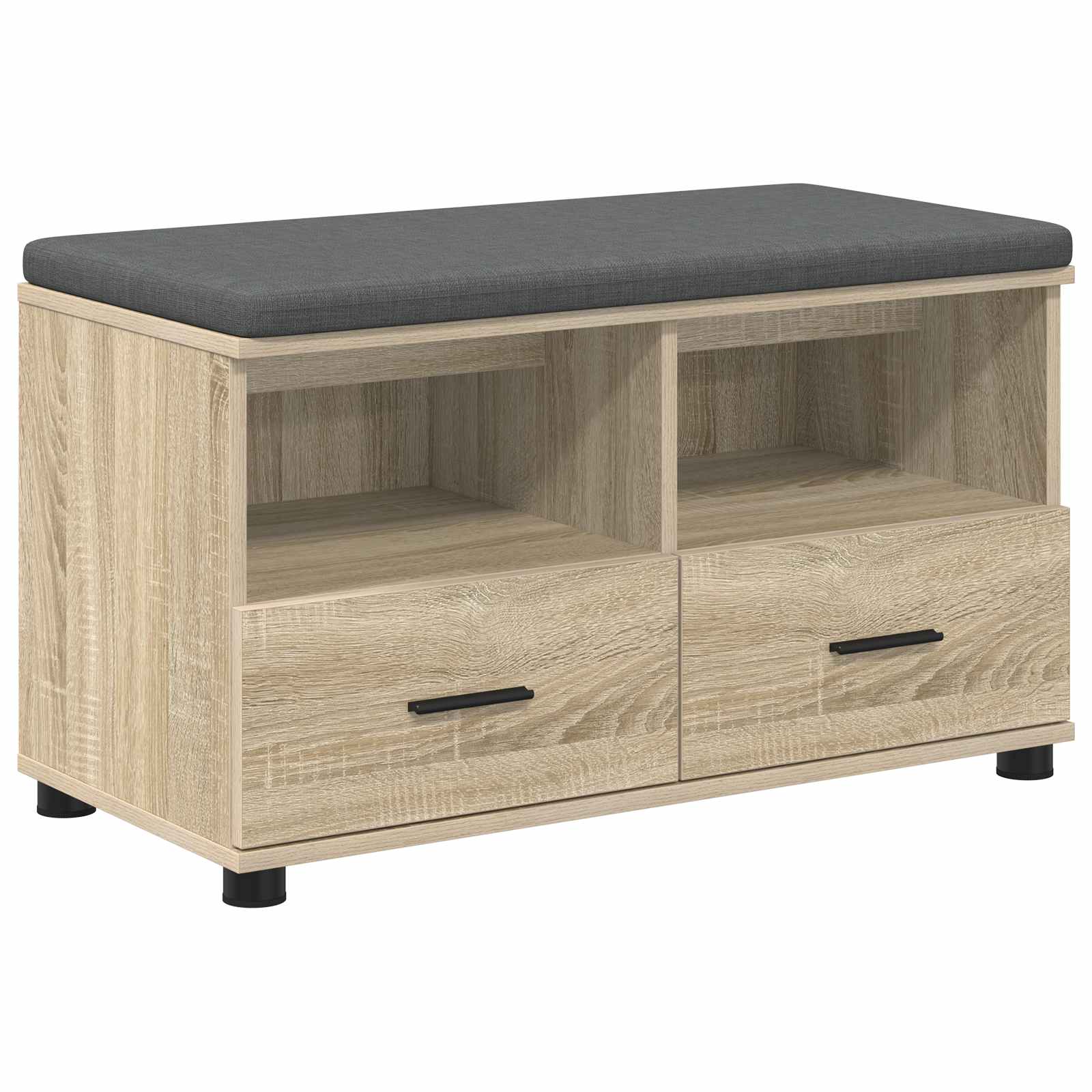 Banc d'entrée avec coussin Chêne Sonoma 80 x 38 x 46 cm - XIOS