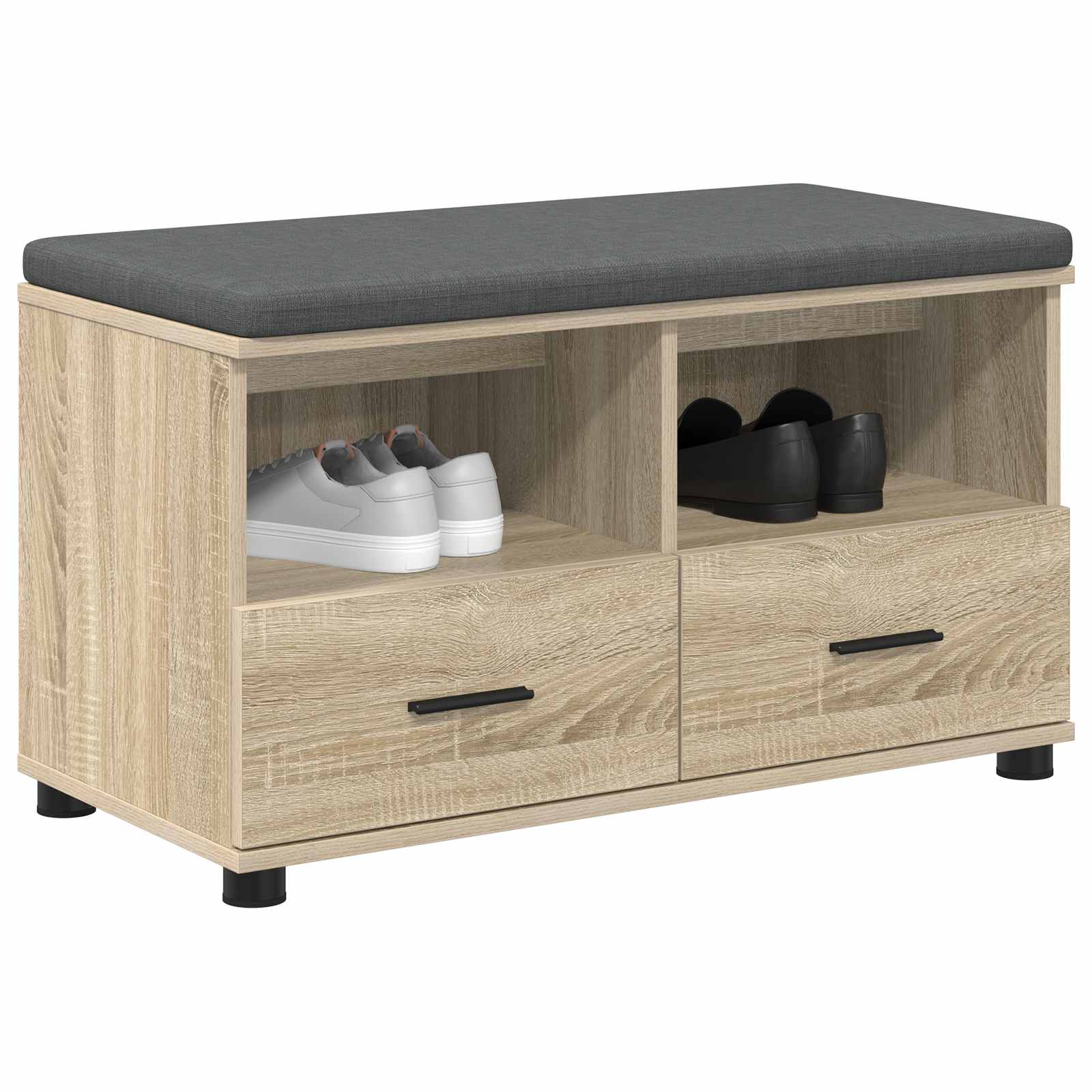 Banc d'entrée avec coussin Chêne Sonoma 80 x 38 x 46 cm - XIOS
