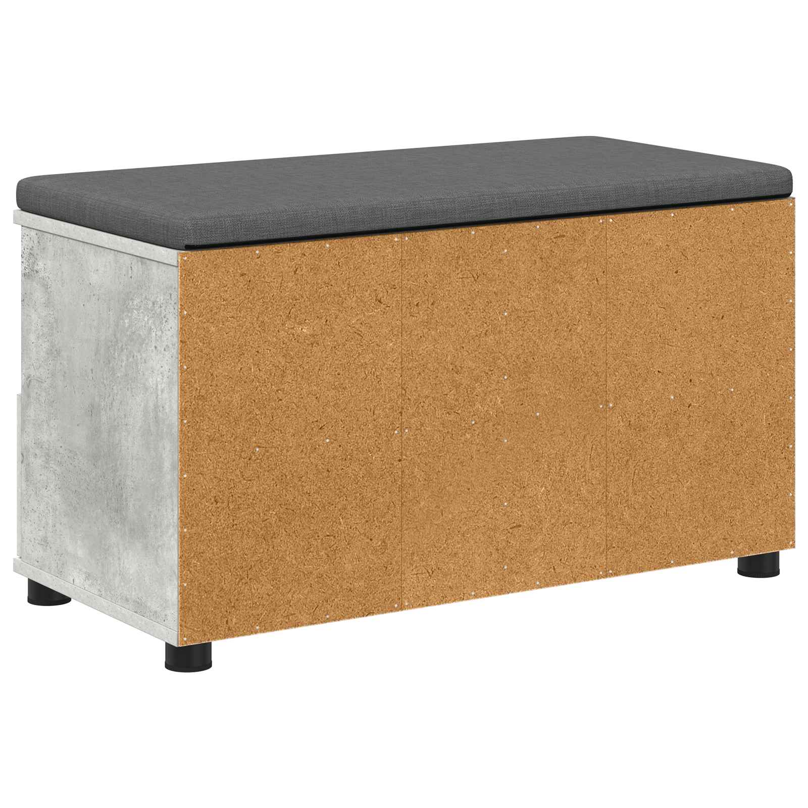 Banc d'entrée avec coussin Gris béton 80 x 38 x 46 cm - XIOS