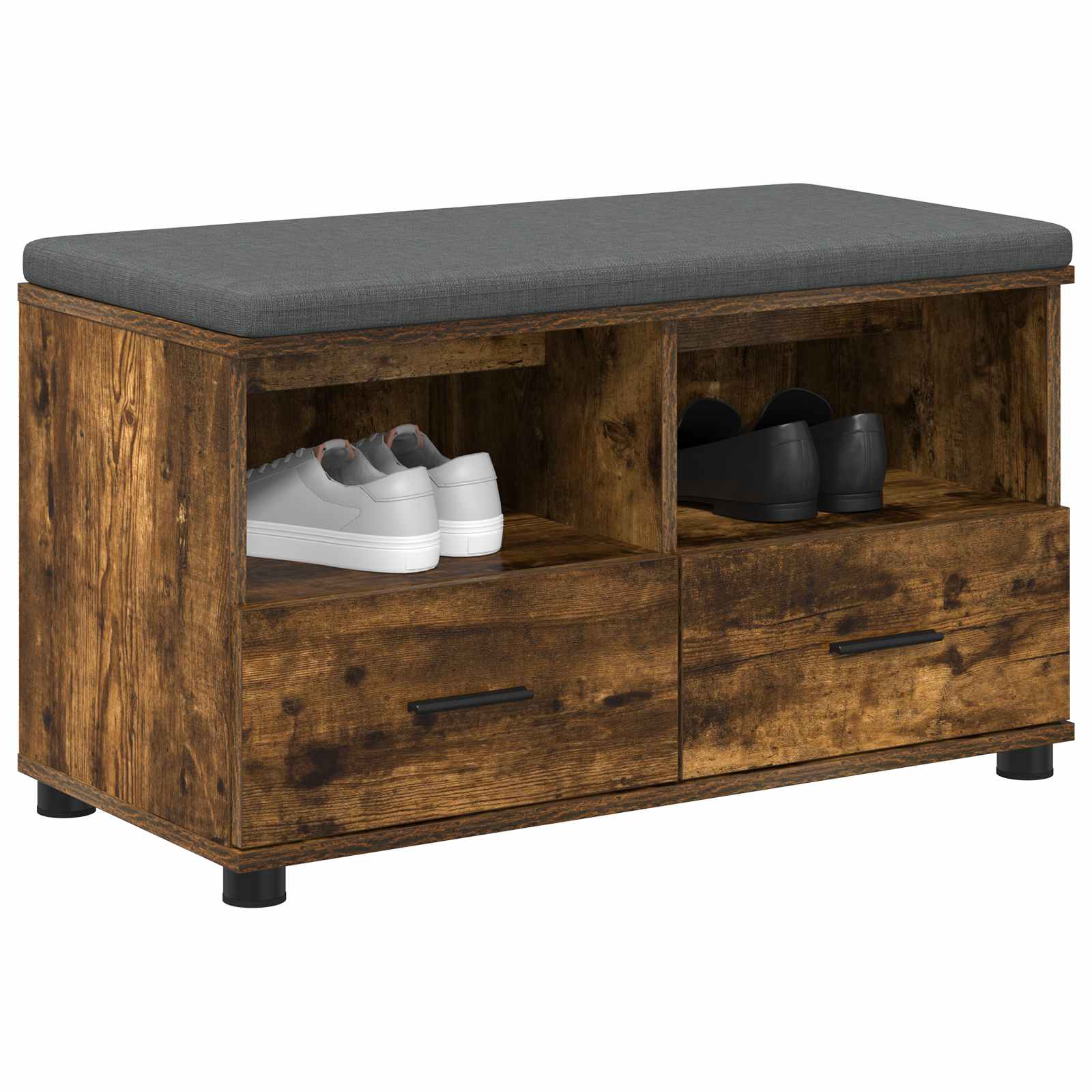 Banc d'entrée avec coussin Chêne fumé 80 x 38 x 46 cm - XIOS