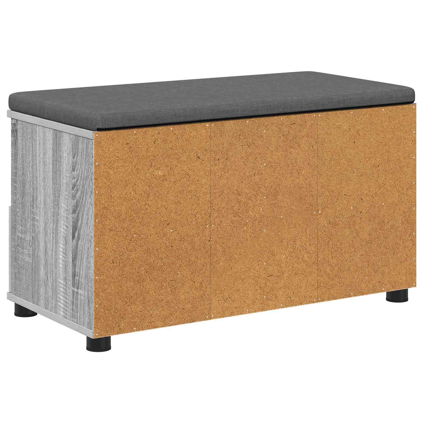 Banc d'entrée avec coussin Gris Sonoma 80 x 38 x 46 cm - XIOS