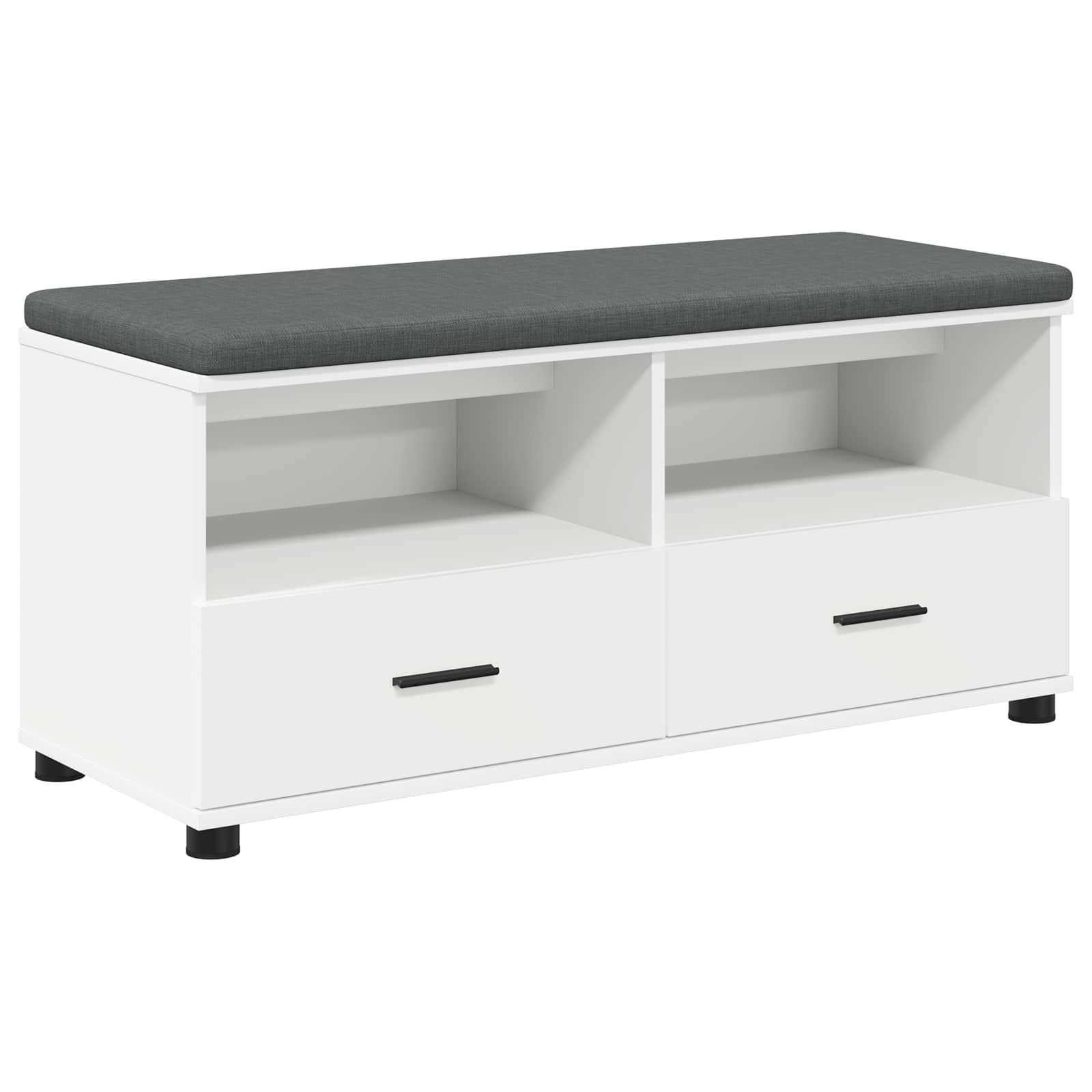 Banc d'entrée avec coussin avec tiroir Blanc 100 x 38 x 46 cm - XIOS