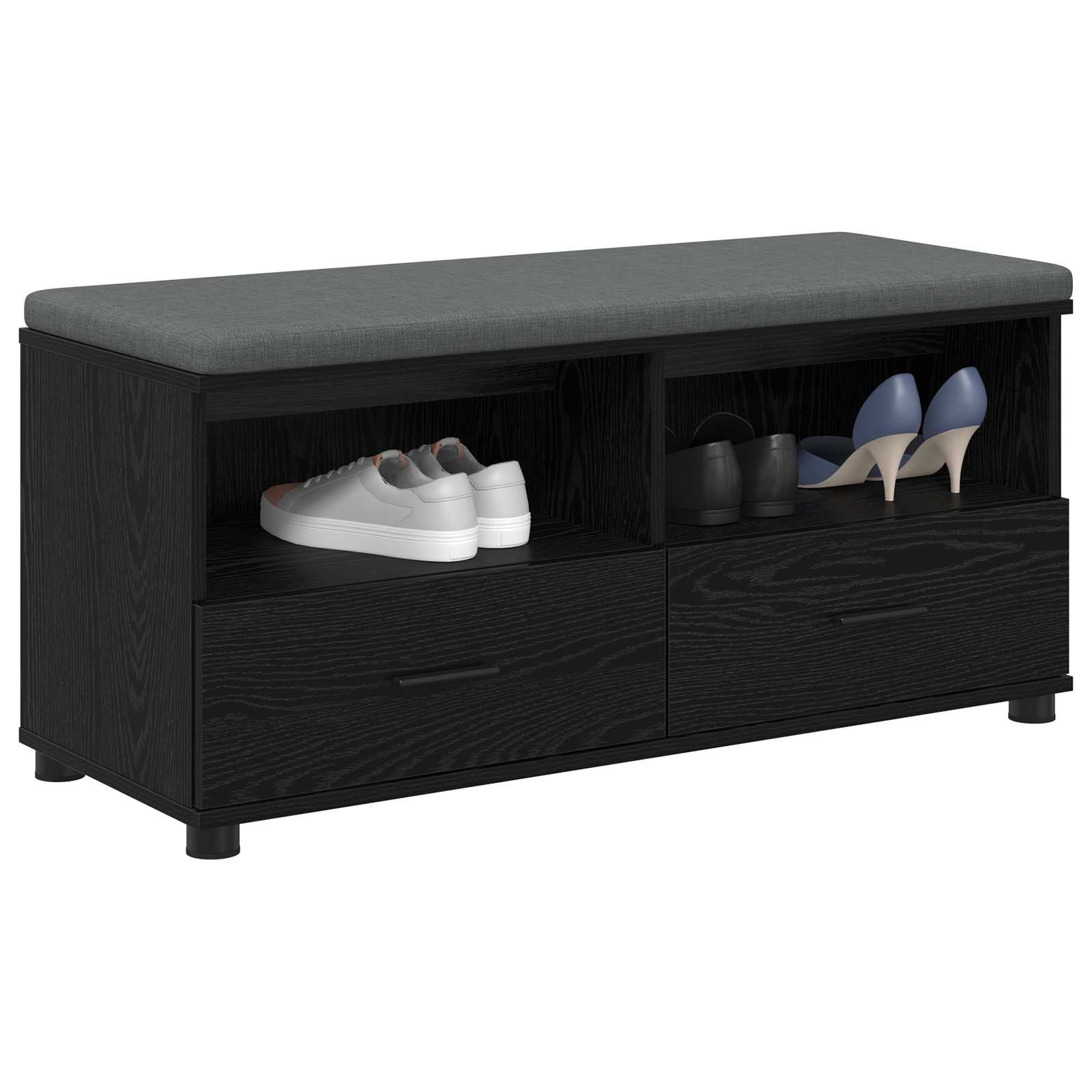 Banc d'entrée avec coussin Chêne noir 100 x 38 x 46 cm - XIOS