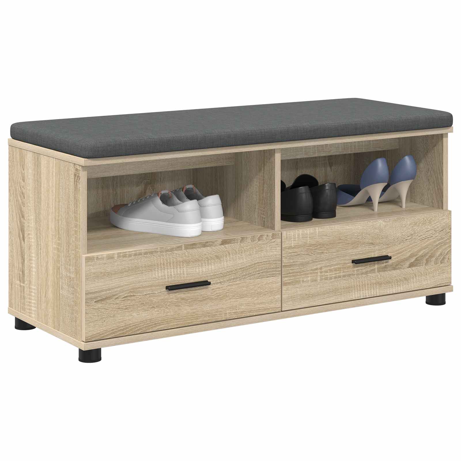 Banc d'entrée avec coussin Chêne Sonoma 100 x 38 x 46 cm - XIOS