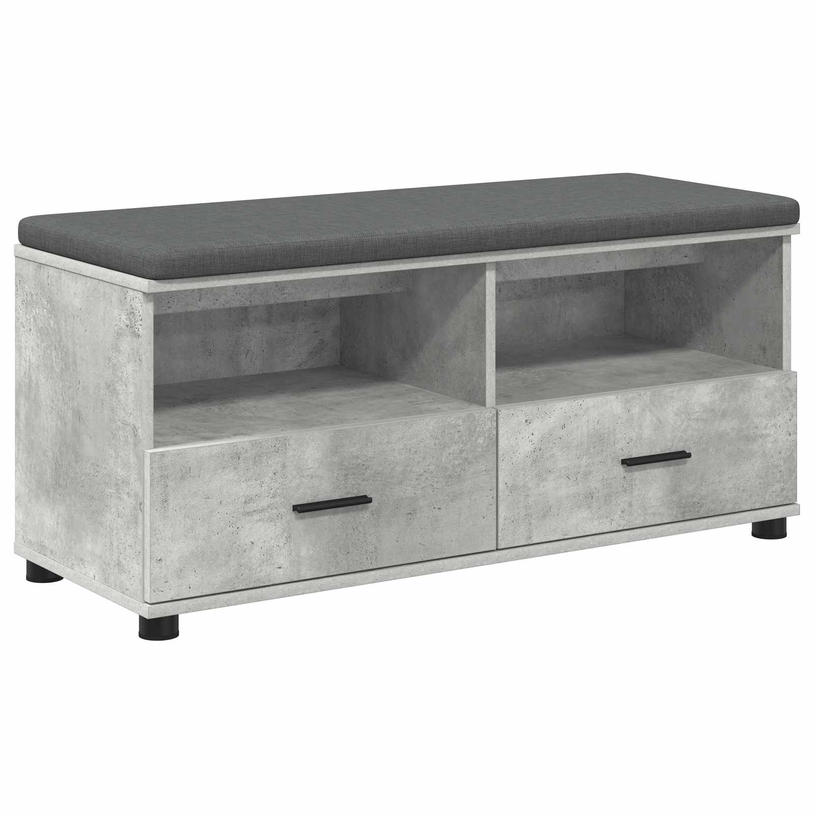 Banc d'entrée avec coussin Gris béton 100 x 38 x 46 cm - XIOS