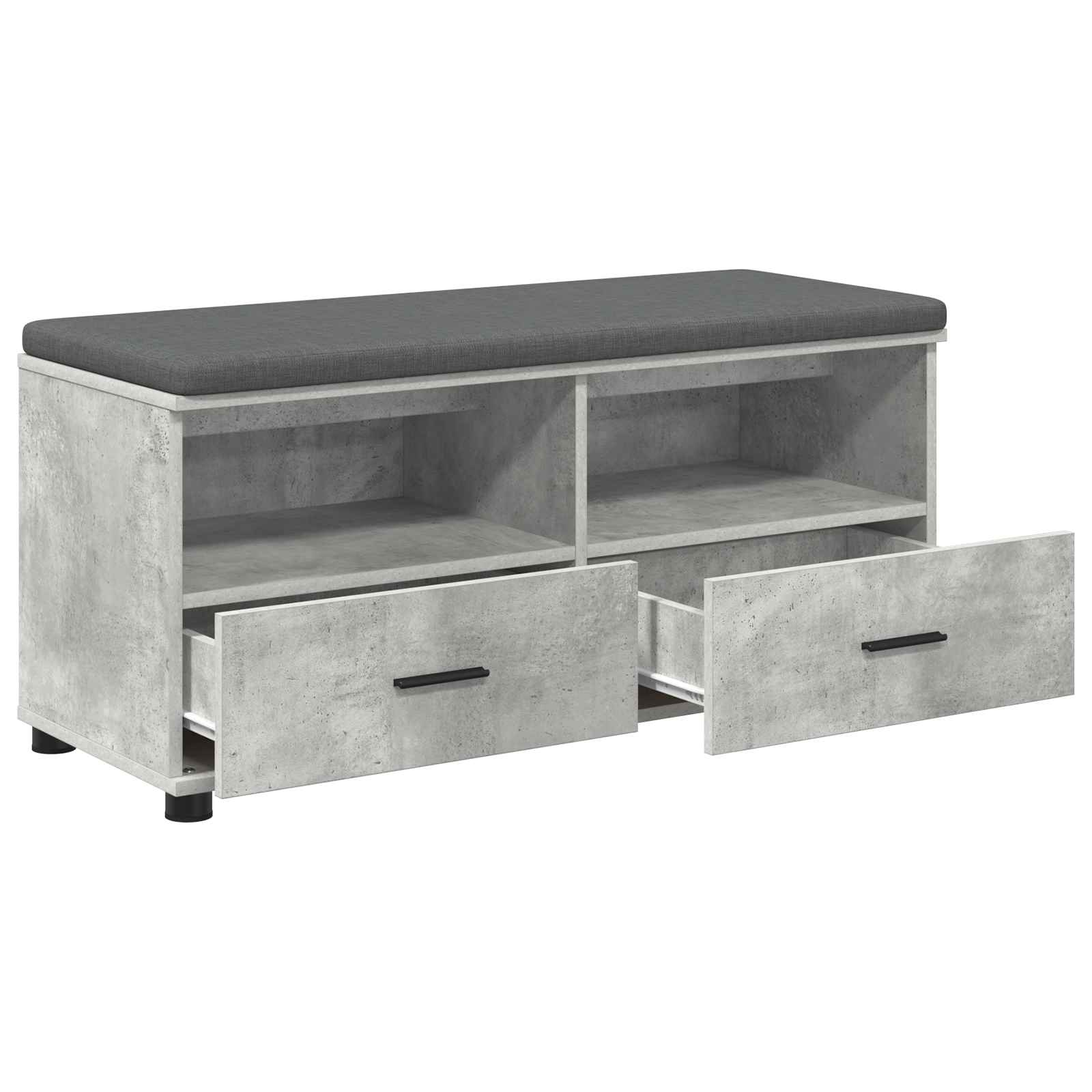 Banc d'entrée avec coussin Gris béton 100 x 38 x 46 cm - XIOS