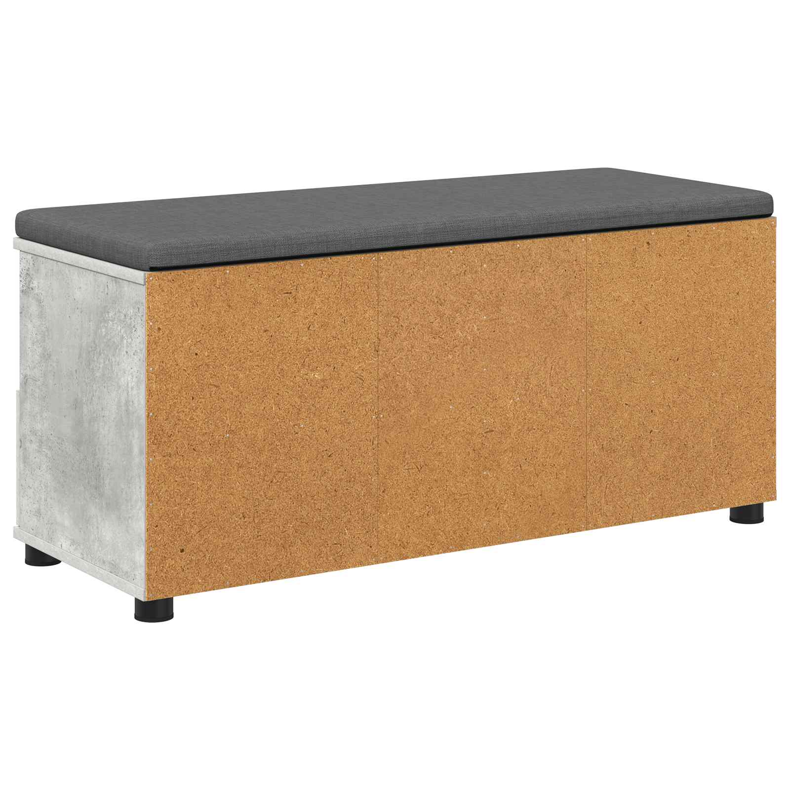 Banc d'entrée avec coussin Gris béton 100 x 38 x 46 cm - XIOS