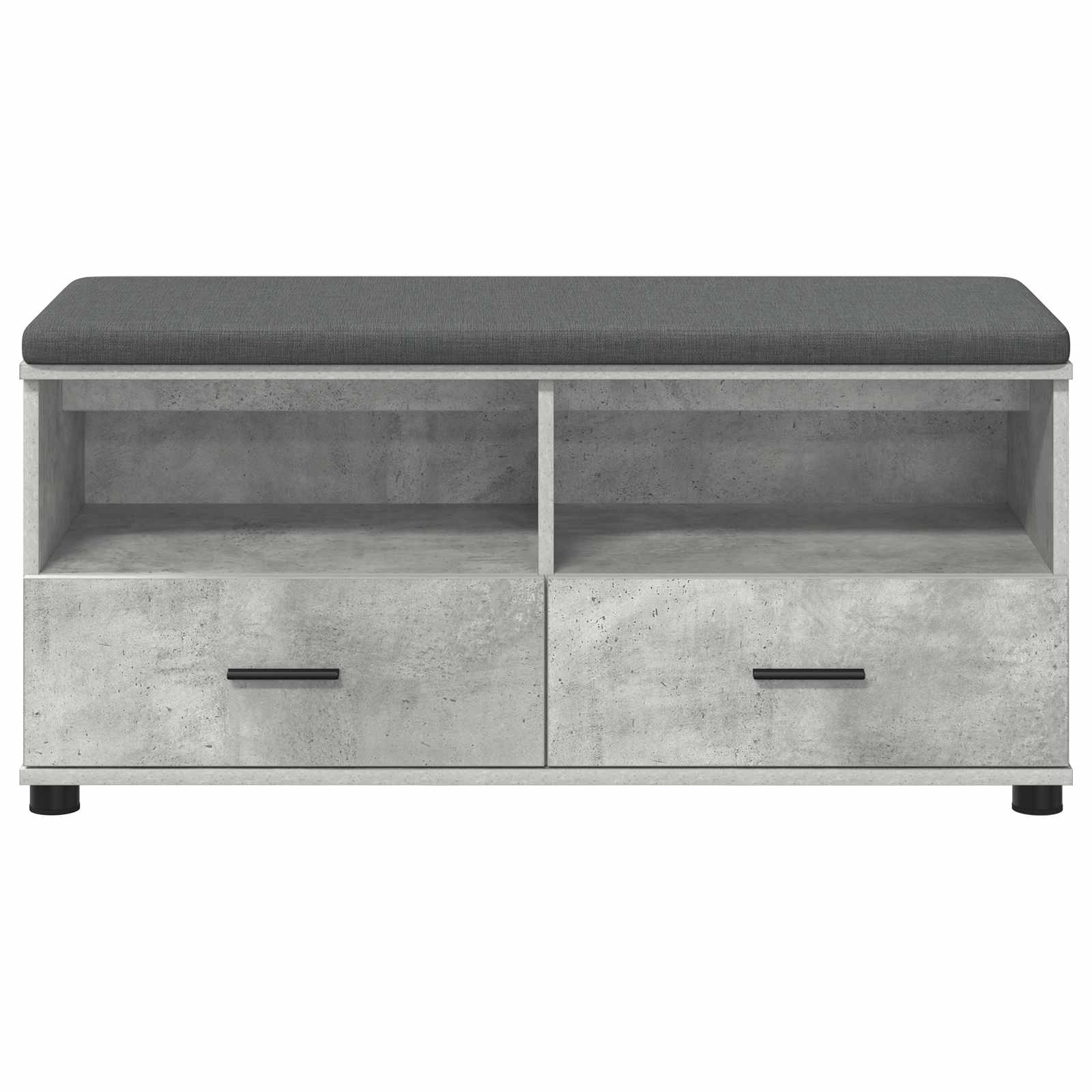 Banc d'entrée avec coussin Gris béton 100 x 38 x 46 cm - XIOS